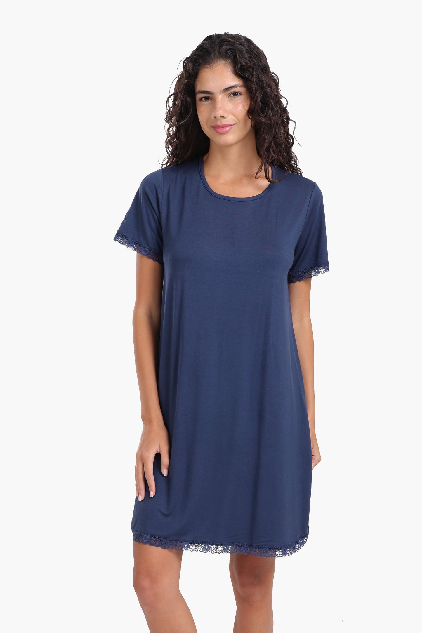 Lightweight Nightgown with Lace