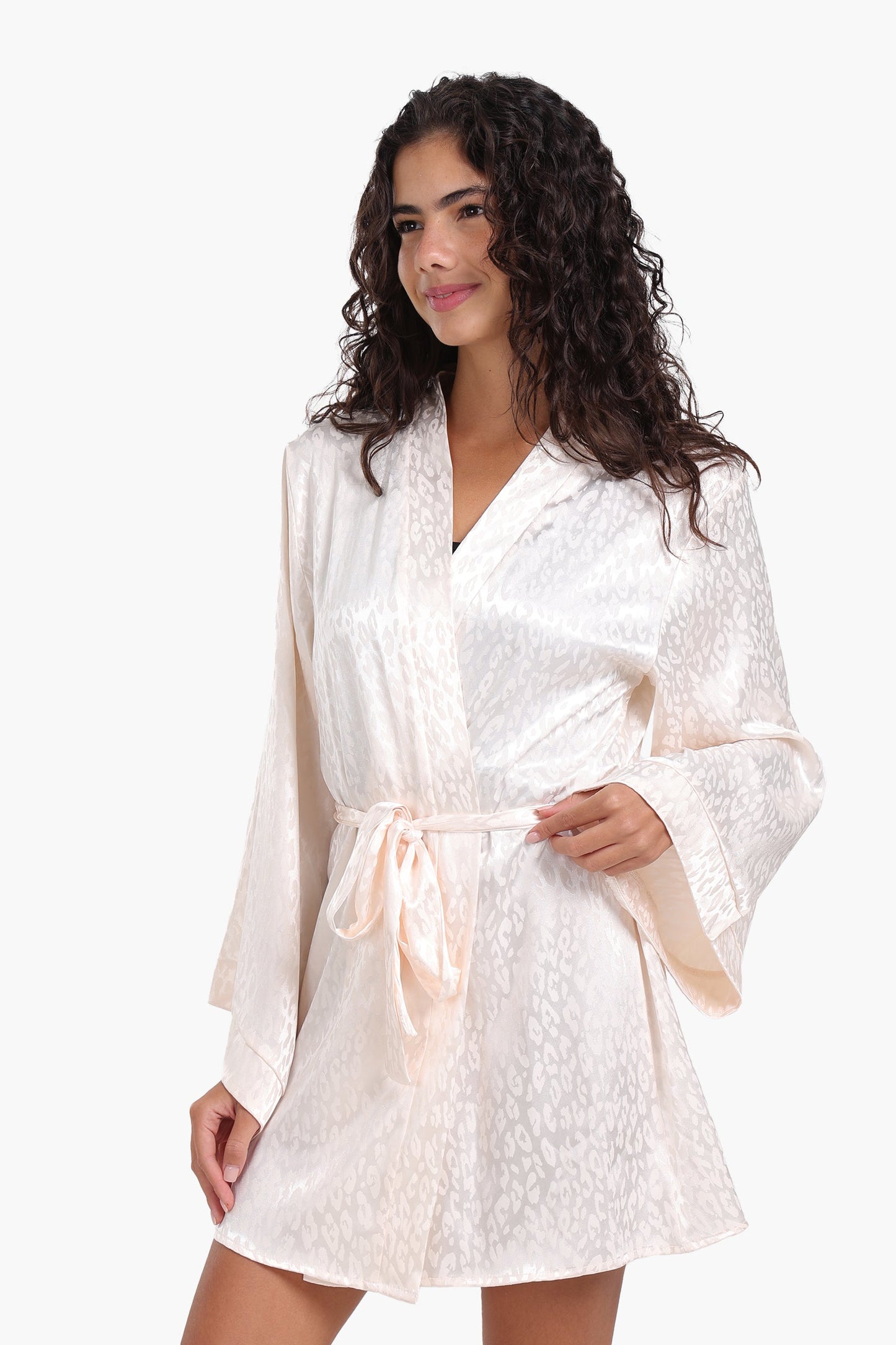 Elegant Self-Jacquard Robe