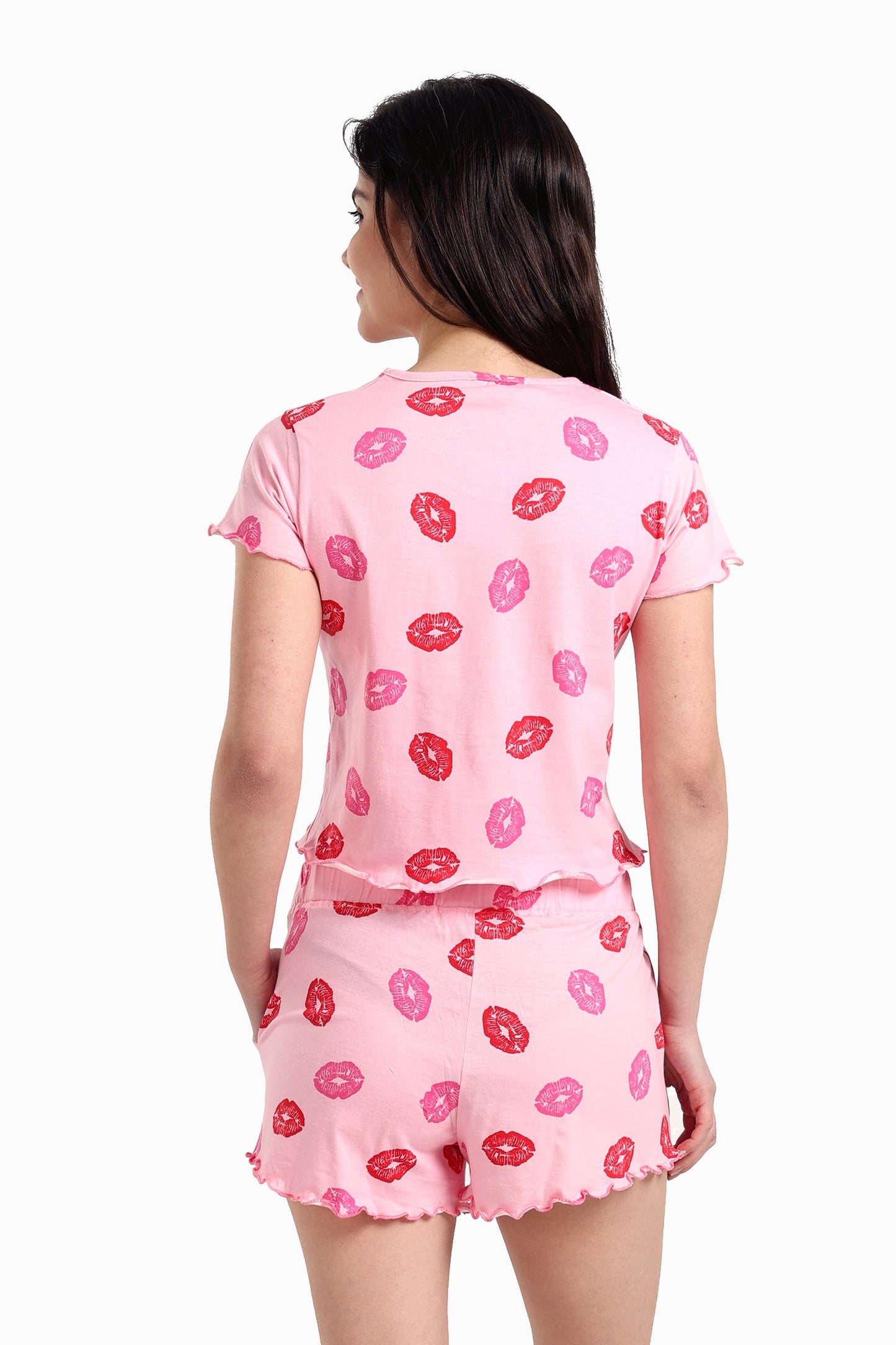 Printed Lips Pyjama Set