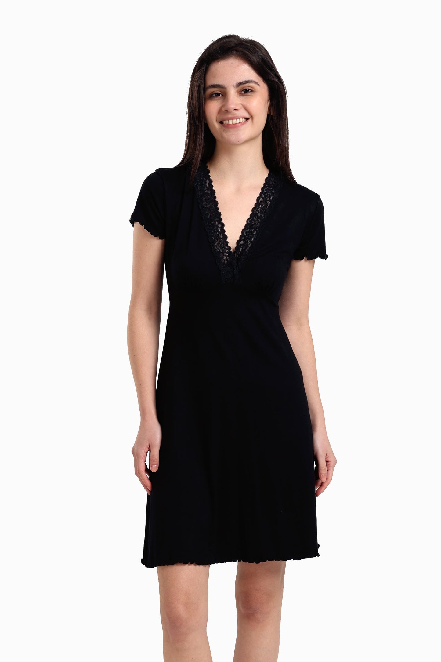 Viscose V-Neck Nightgown