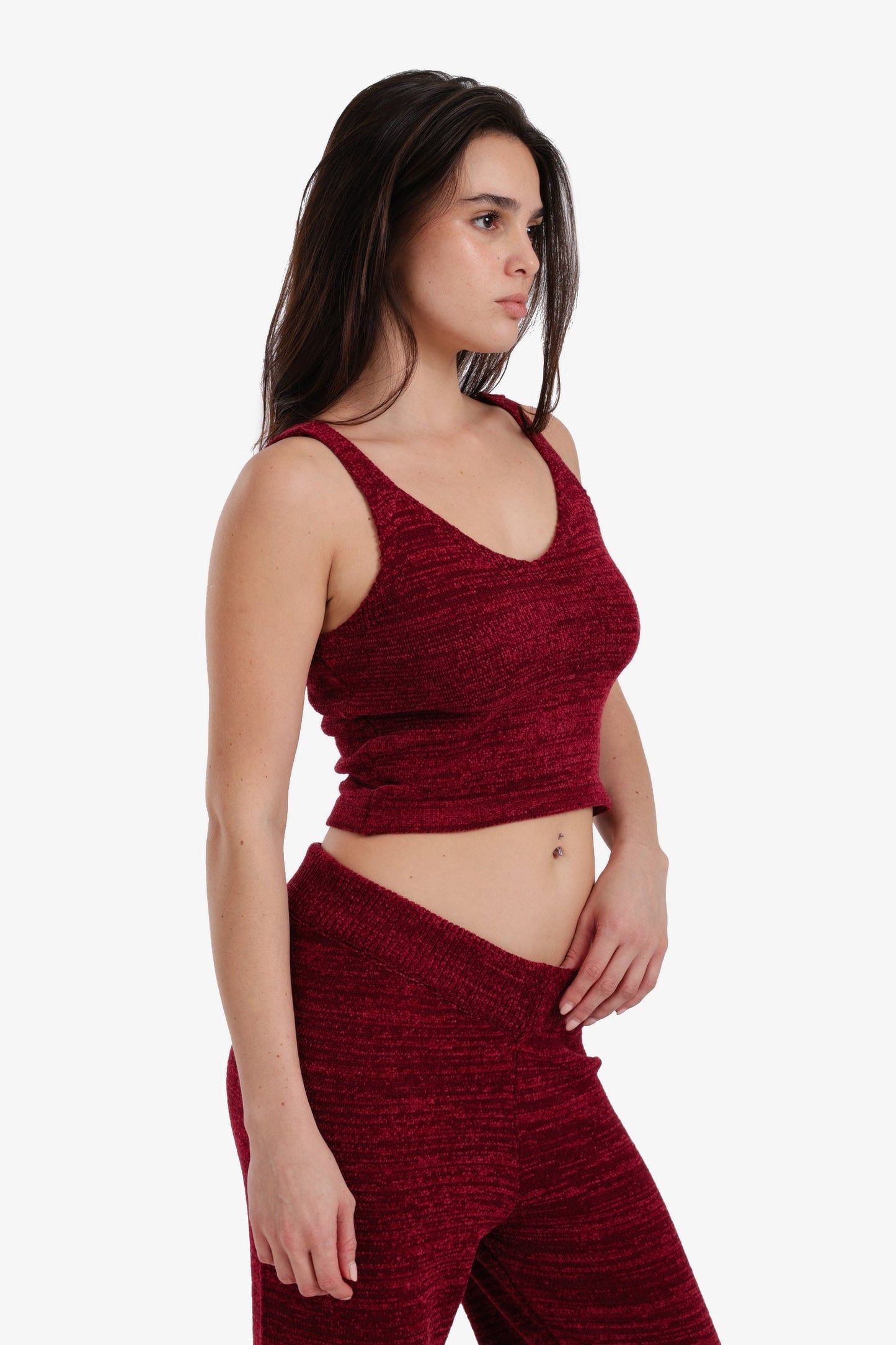 Sleeveless Cropped Pyjama Top