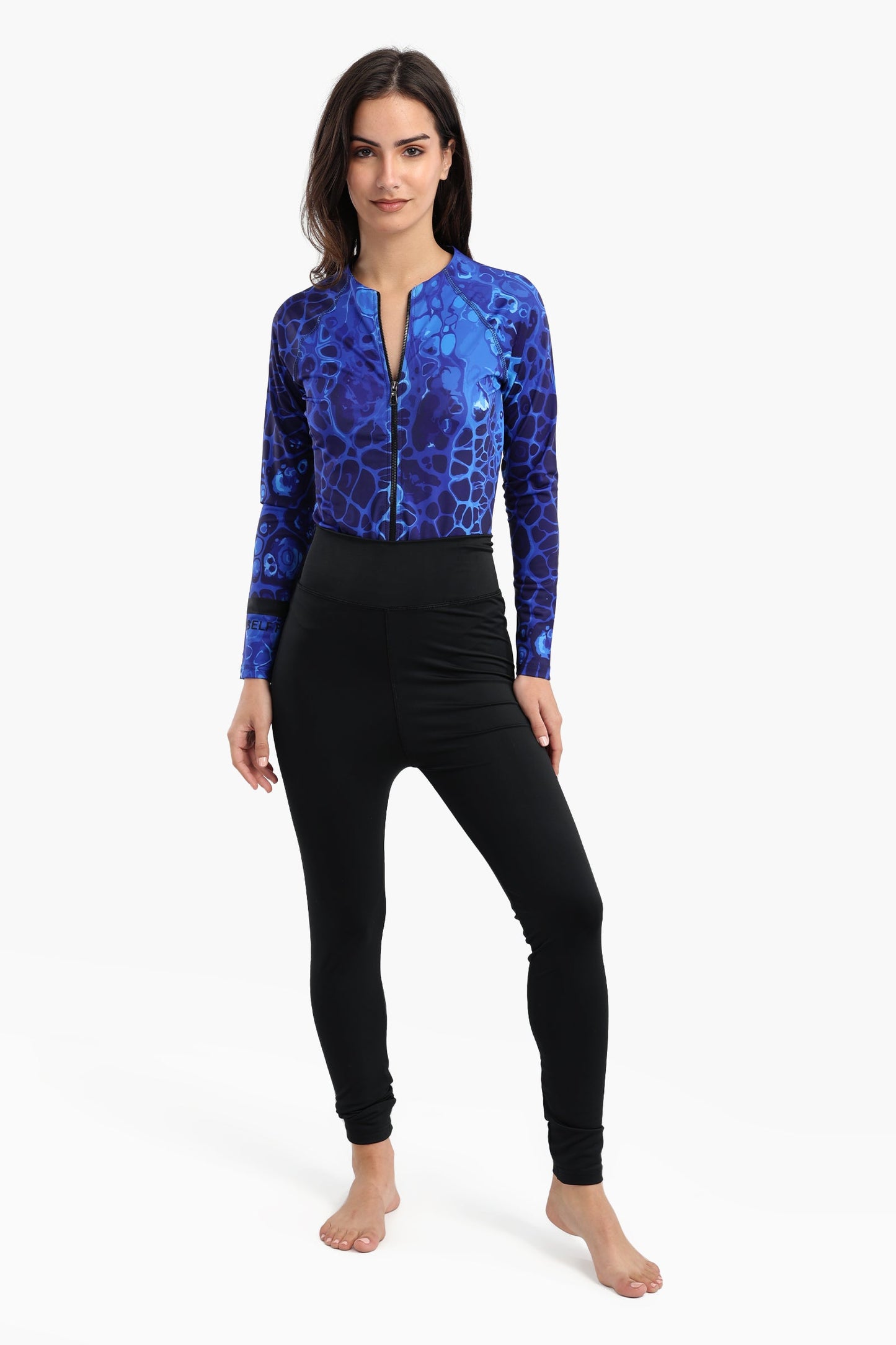 Ocean Blue Rash Guard Swimsuit