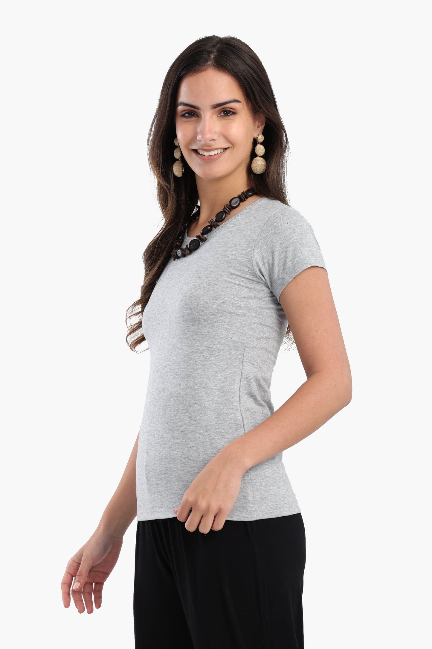 Round Neck Solid Top