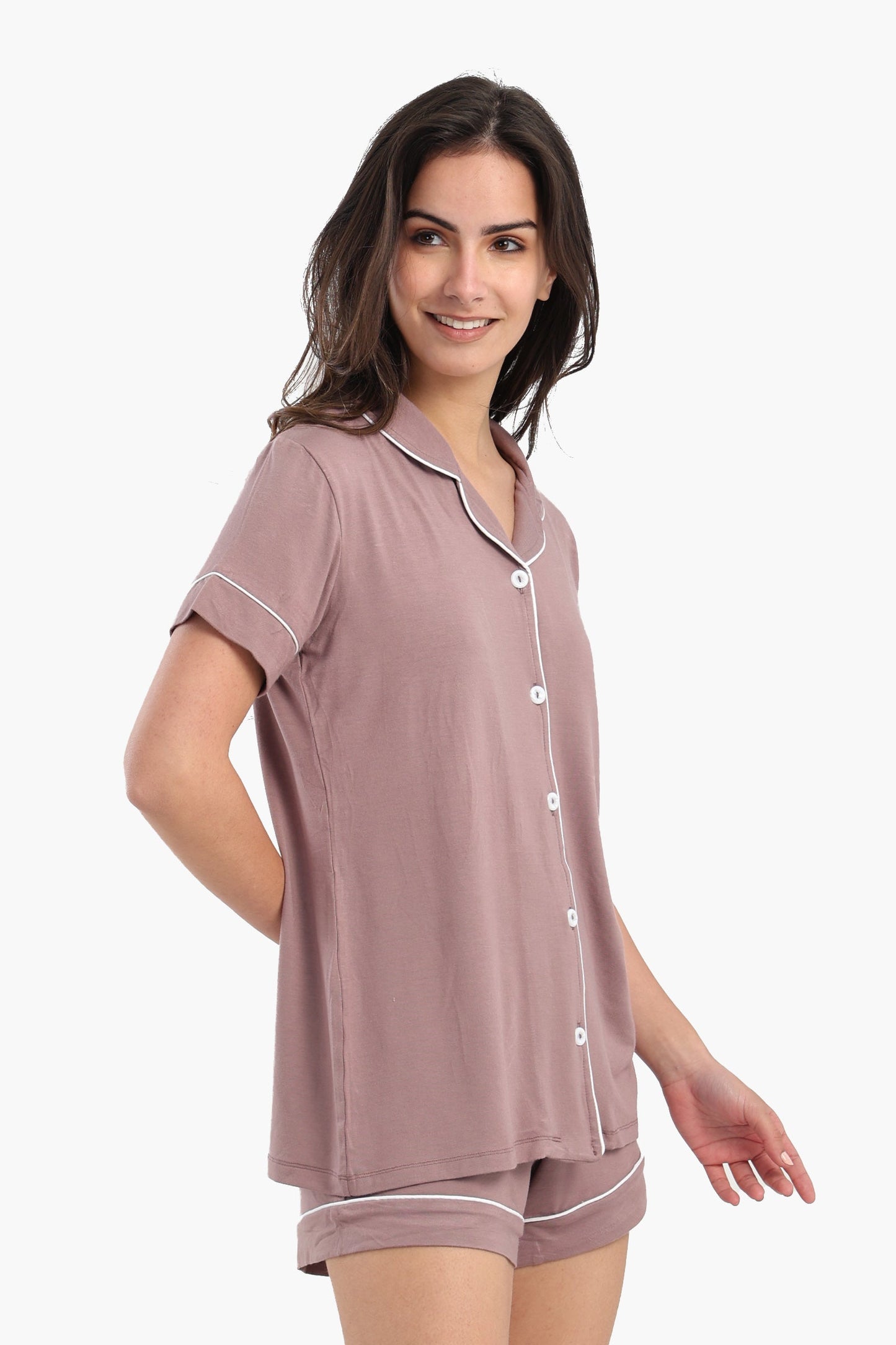 Color Piping Poplin Pyjama Set