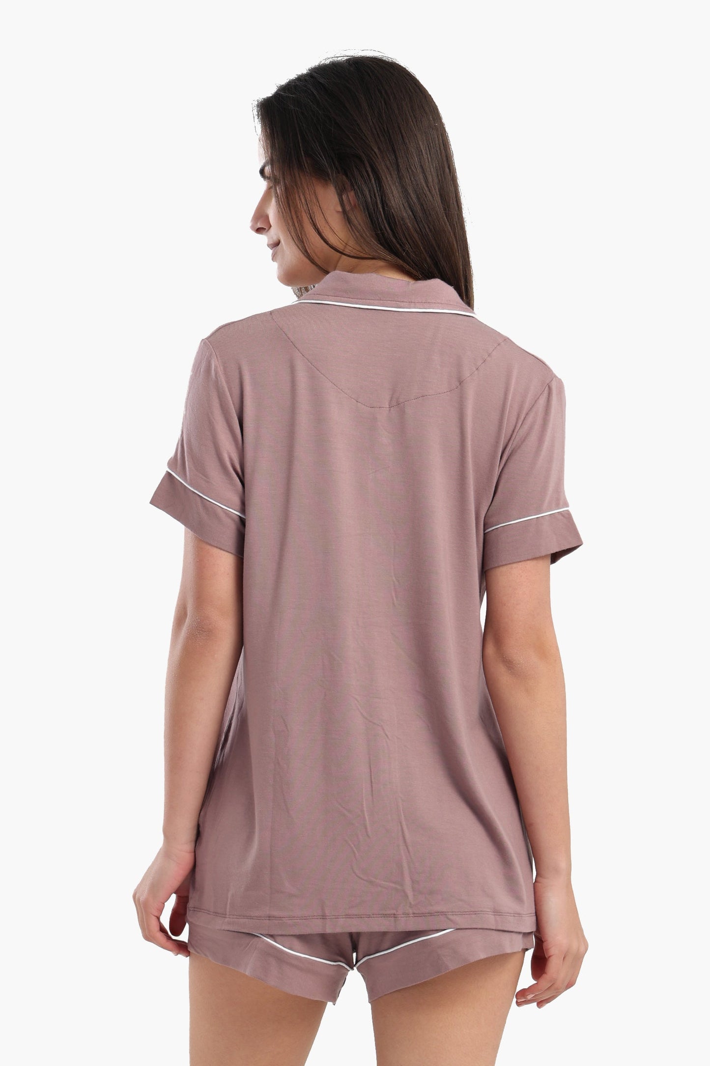 Color Piping Poplin Pyjama Set