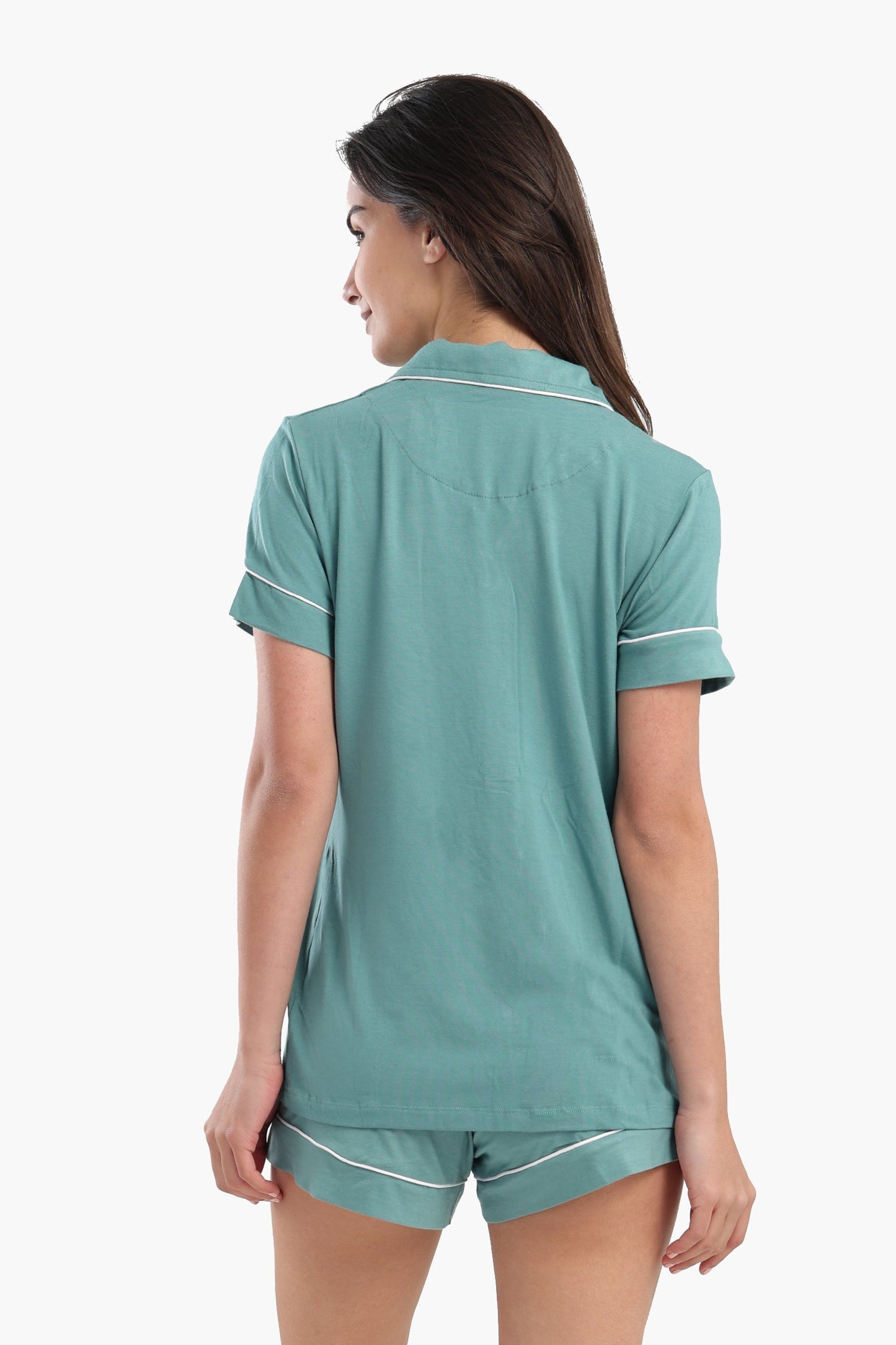 Color Piping Poplin Pyjama Set