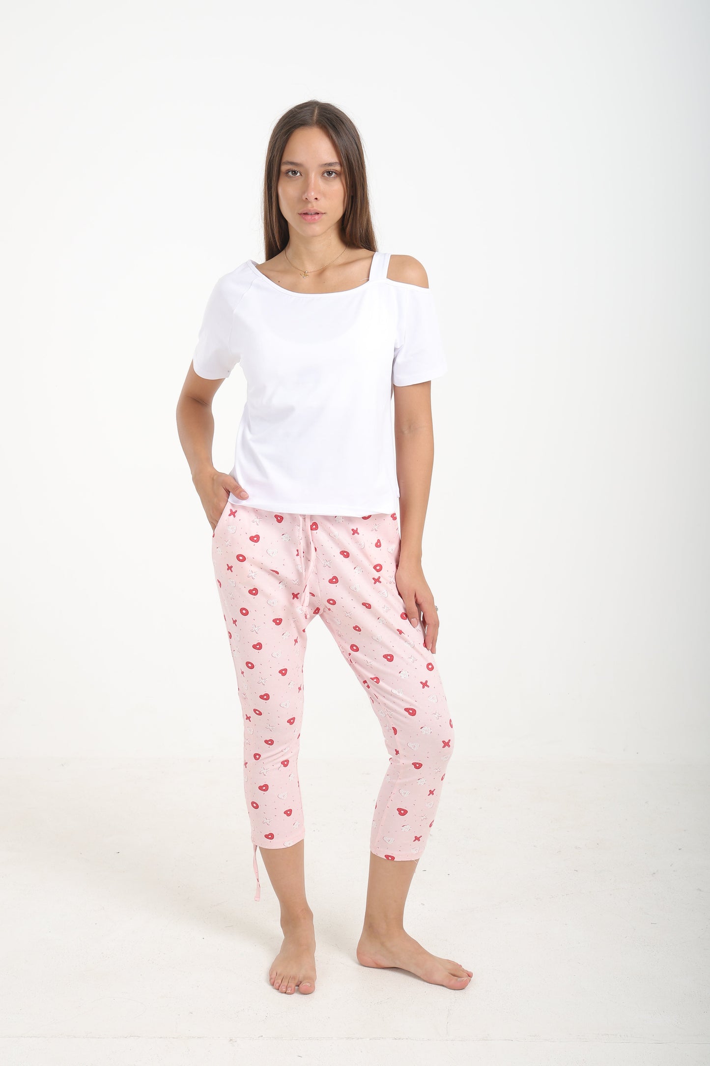 Pyjama Set with Capri Pants