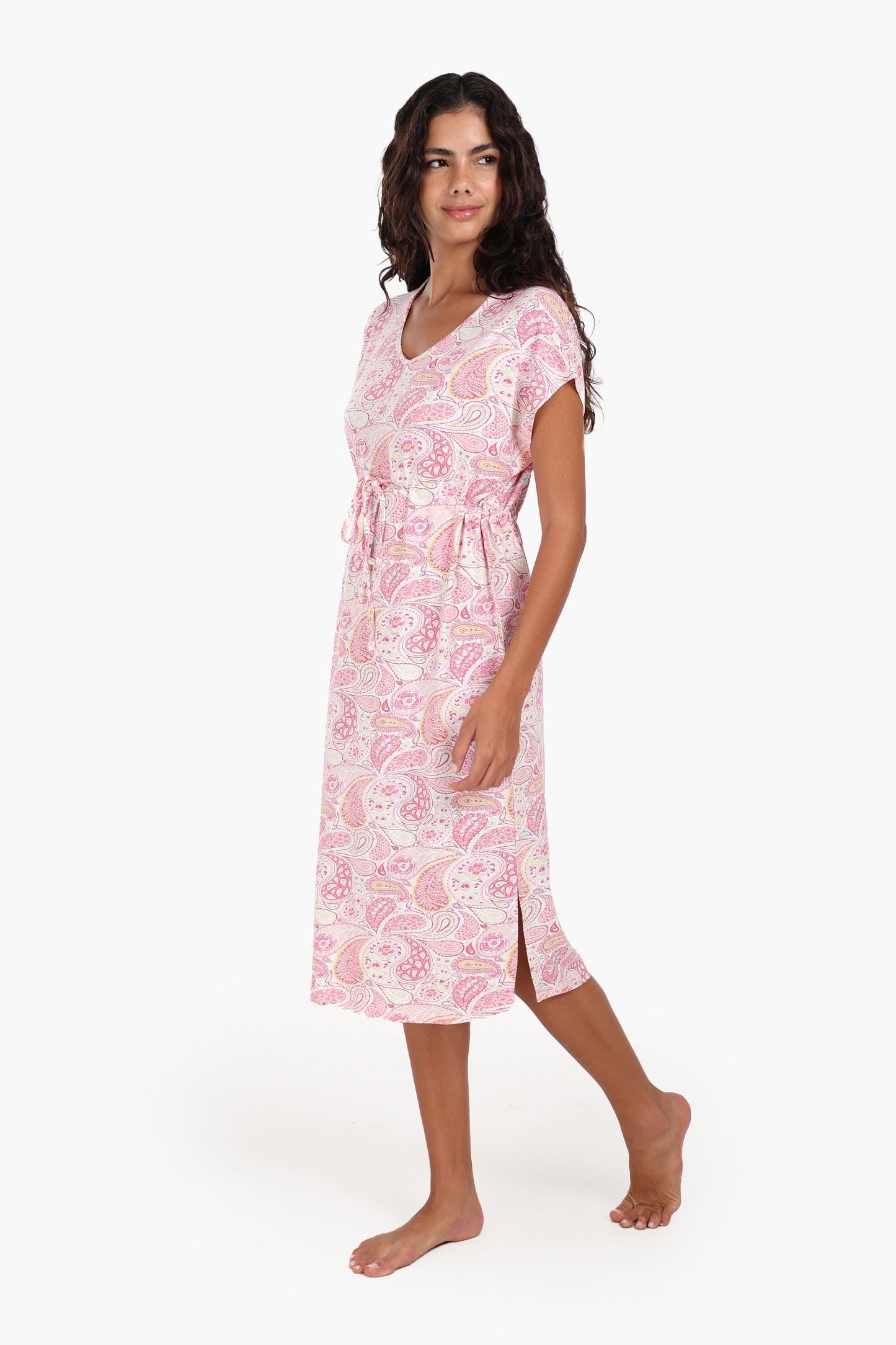Printed Cotton Midi Nightgown