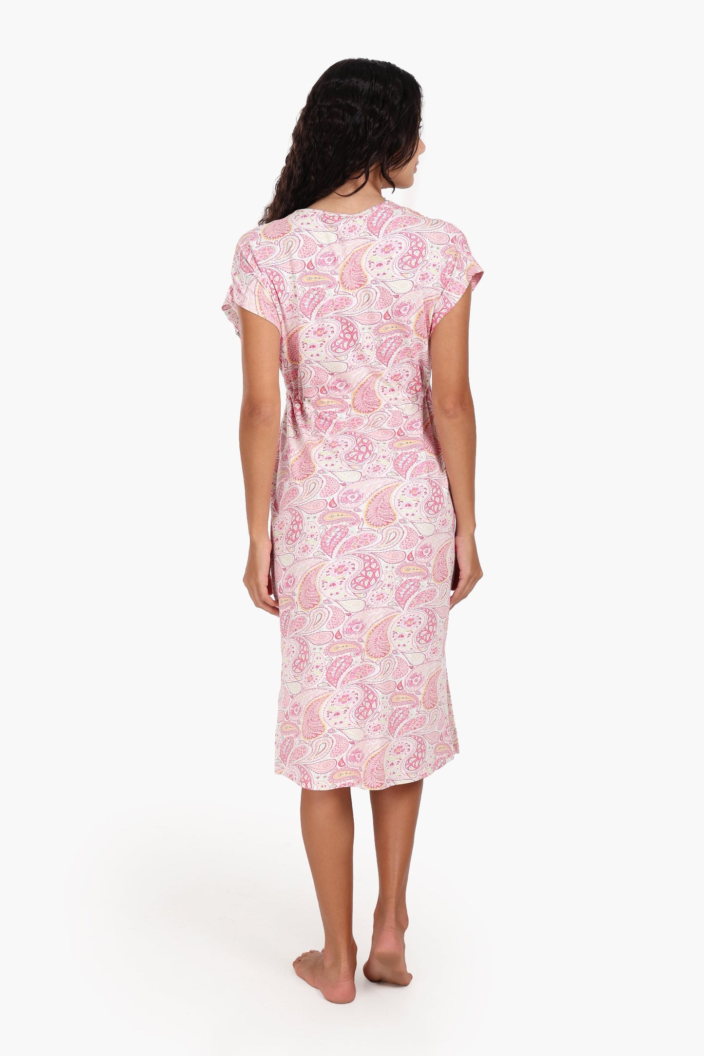 Printed Cotton Midi Nightgown