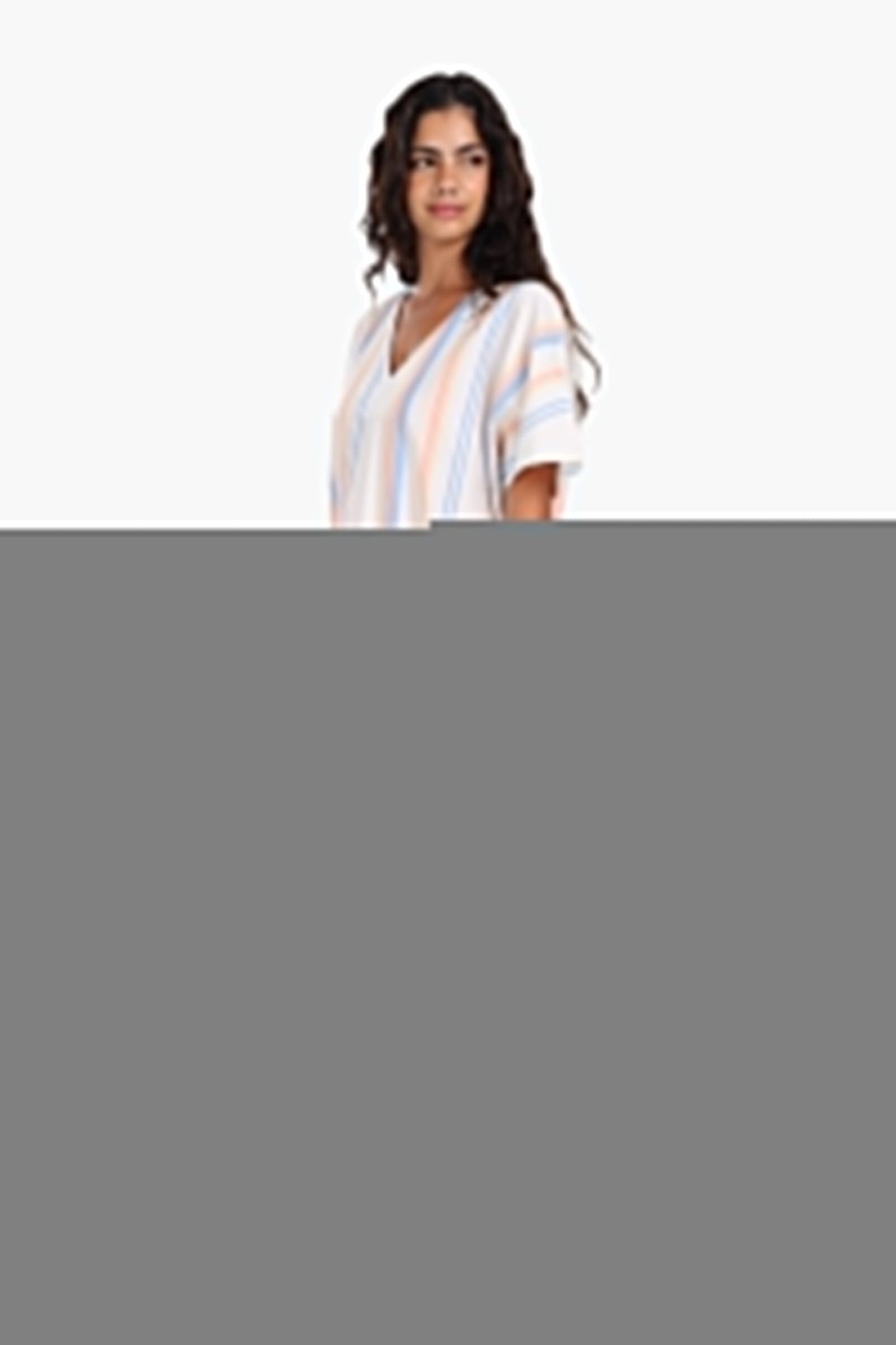 Striped Cotton Nightgown