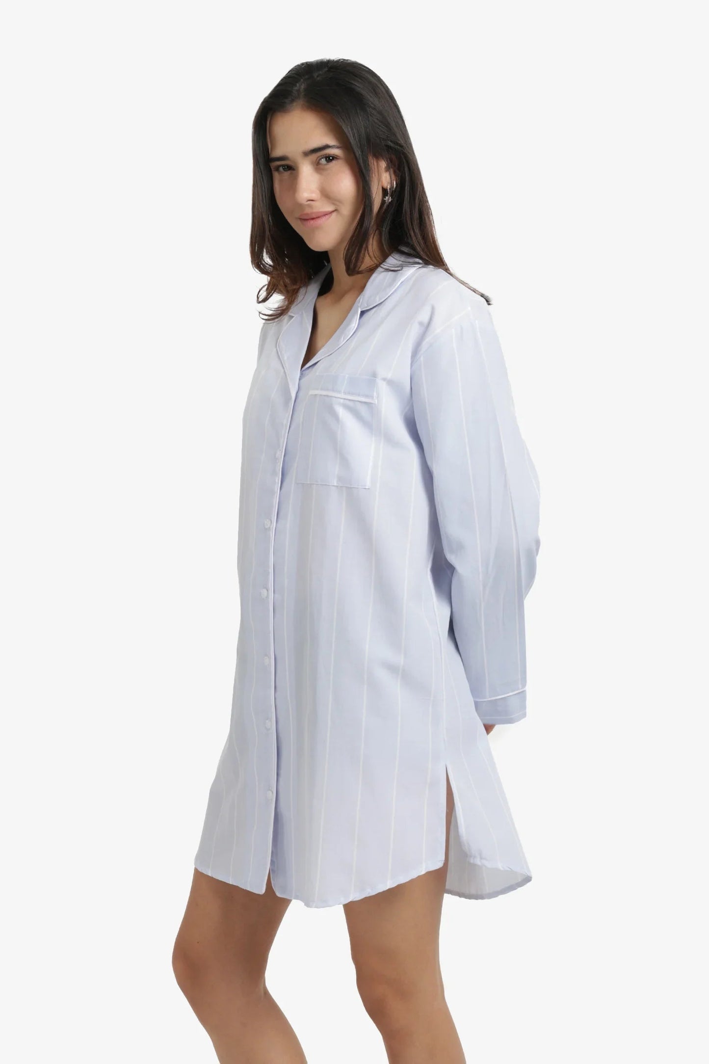 Cozy Striped Nightgown