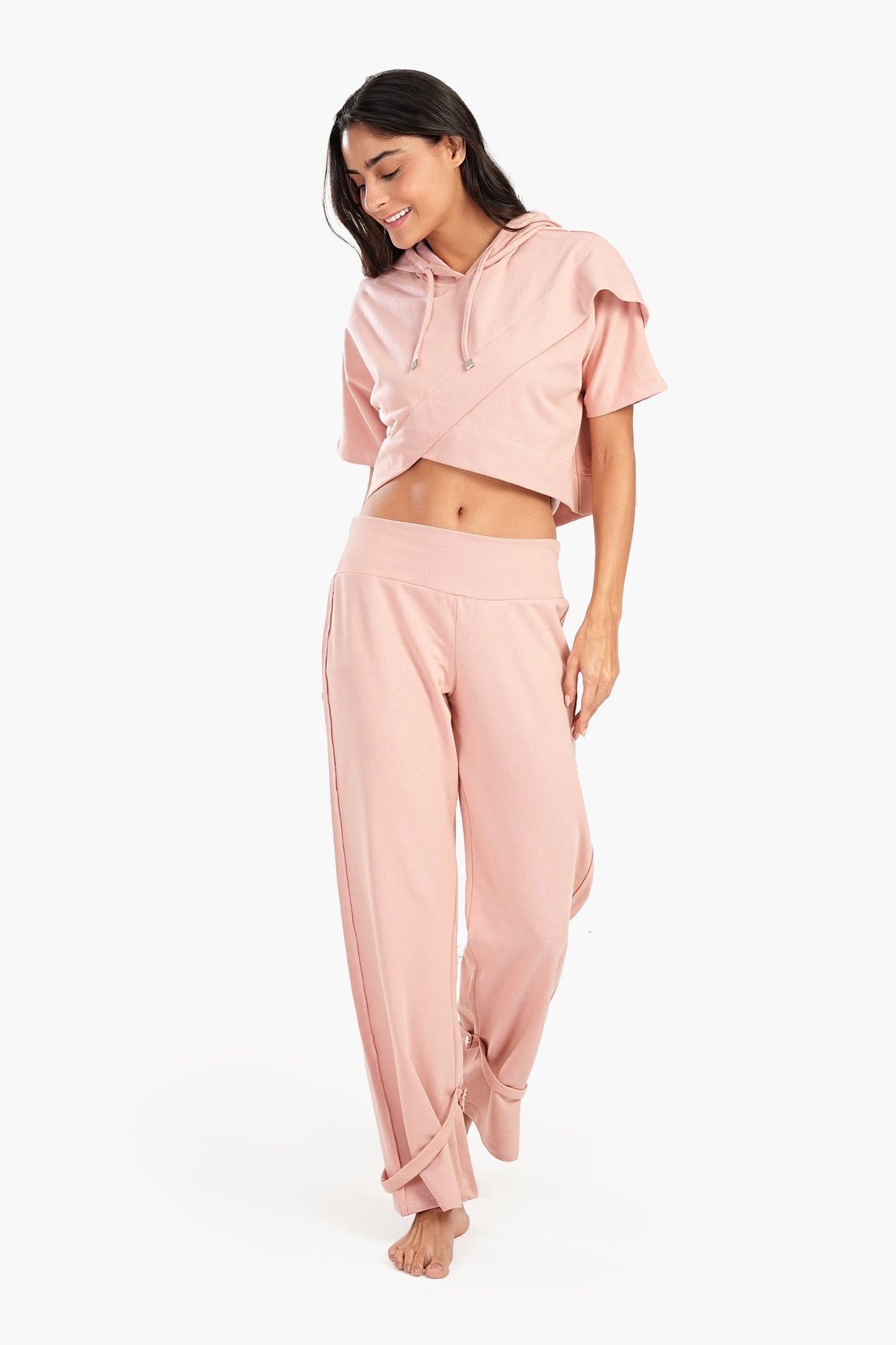 Asymmetrical Cropped Pyjama Top