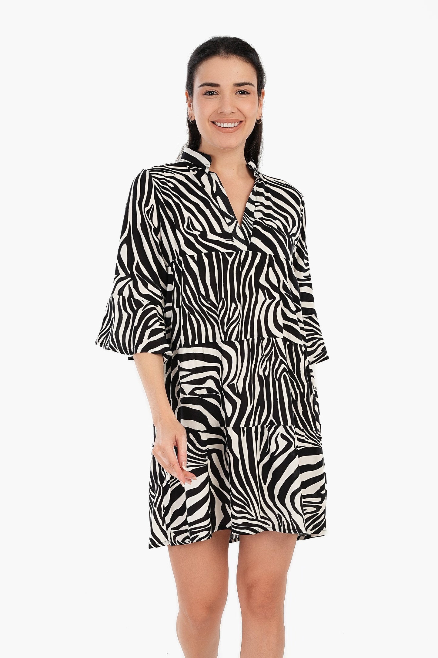 Zebra Print Short Nightgown