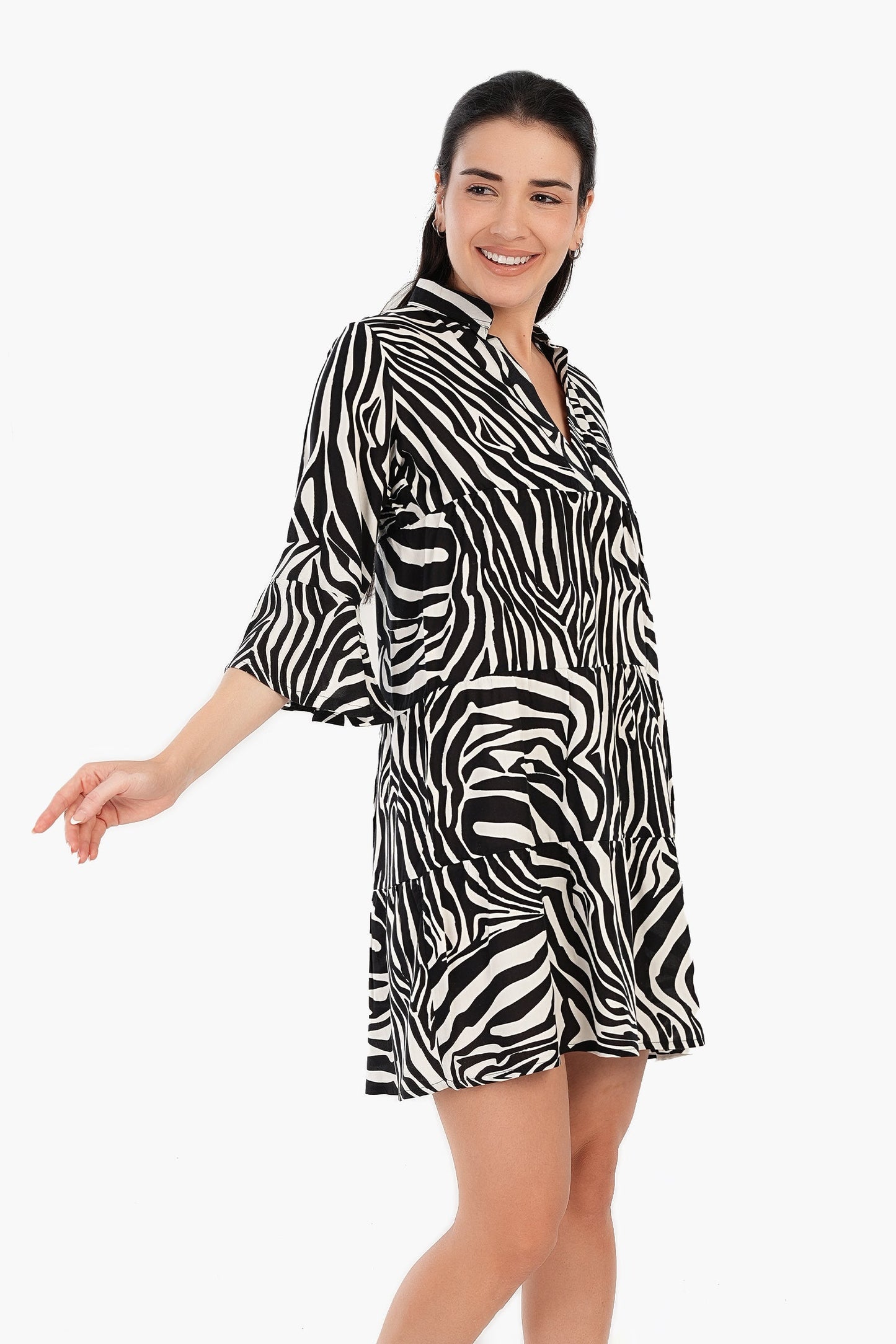 Zebra Print Short Nightgown