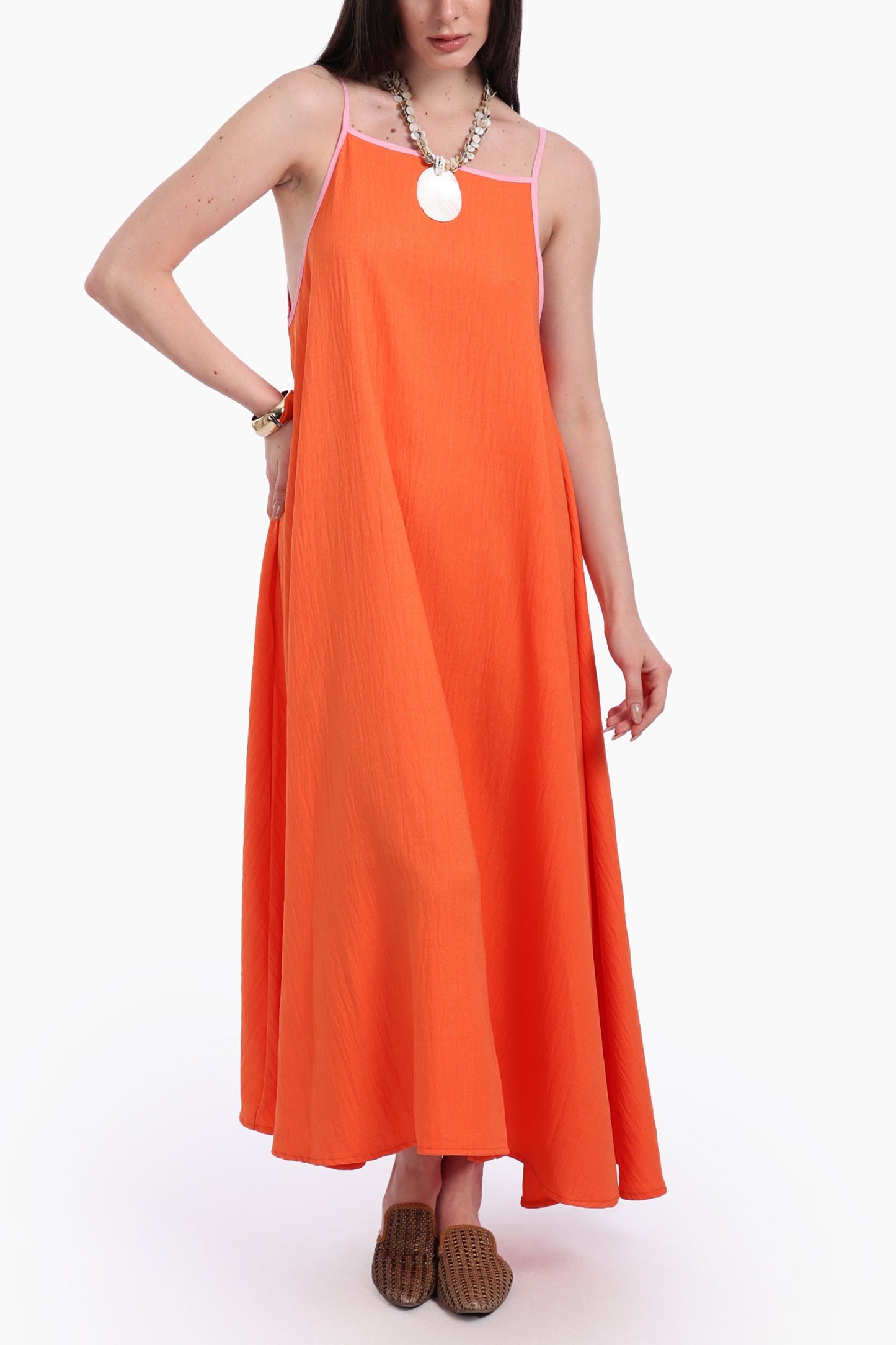 Orange Relaxed Fit Lounge Dress