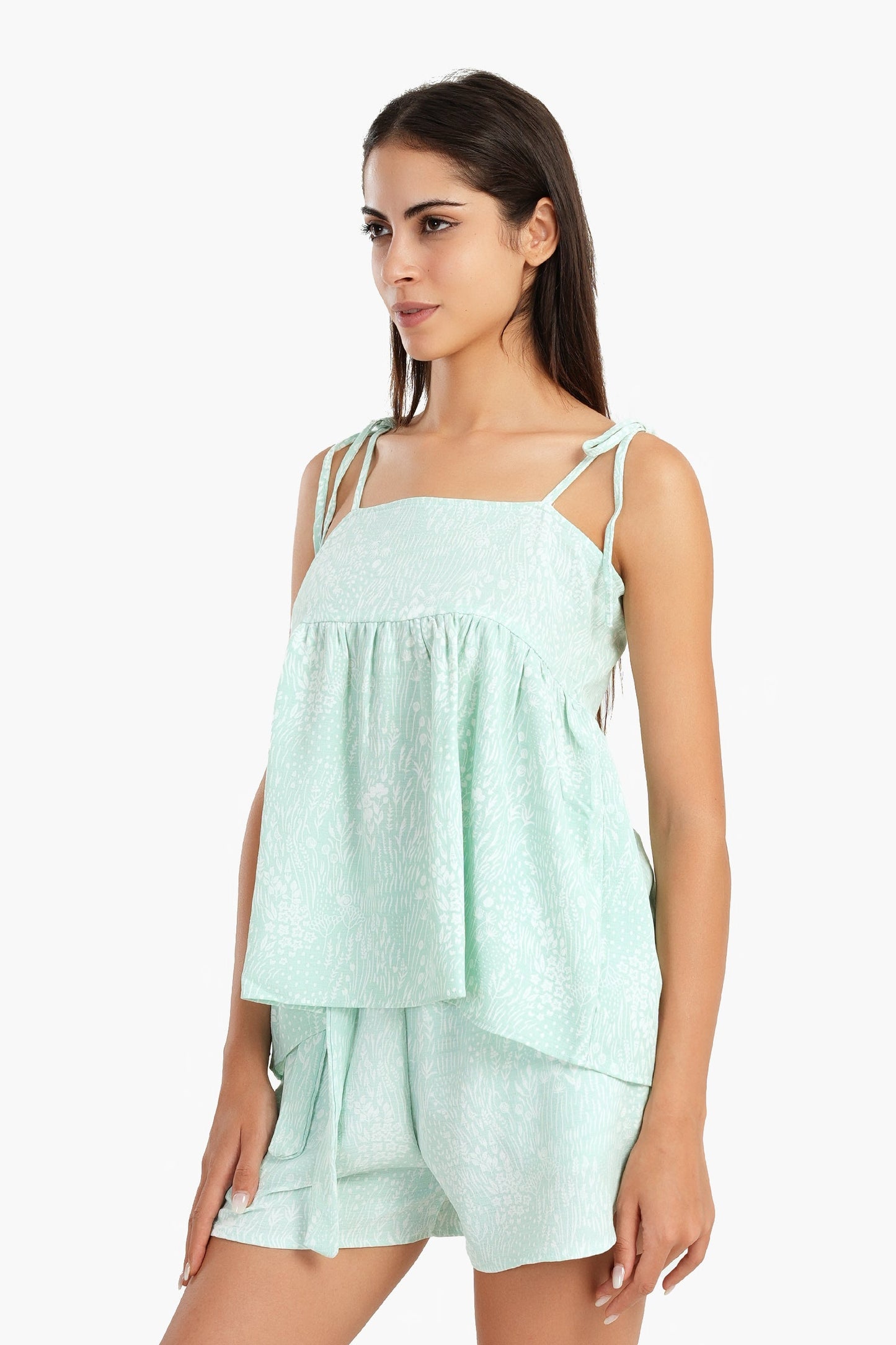 Self Pattern Pyjama Top
