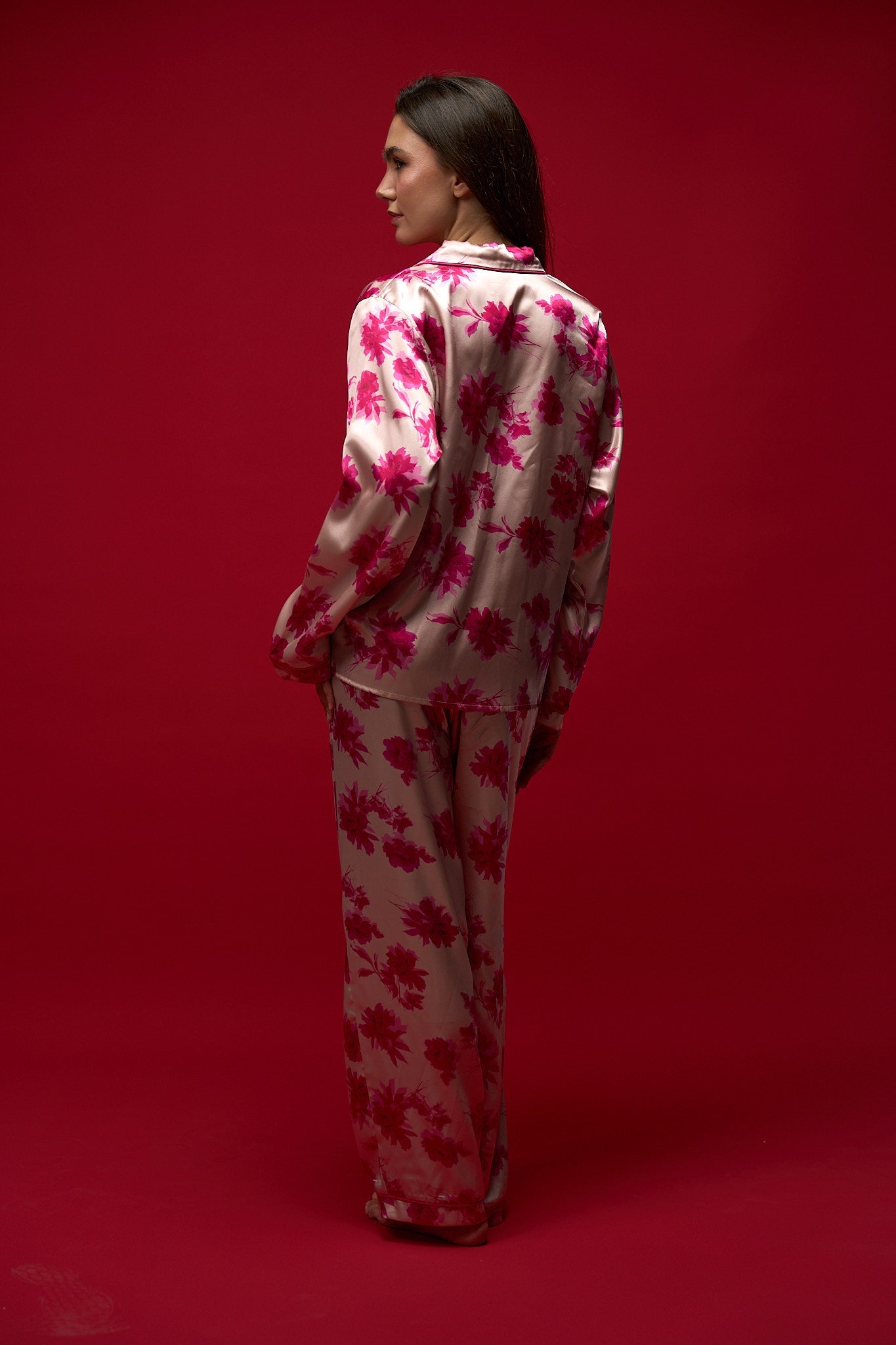 Floral Satin Pyjama Set