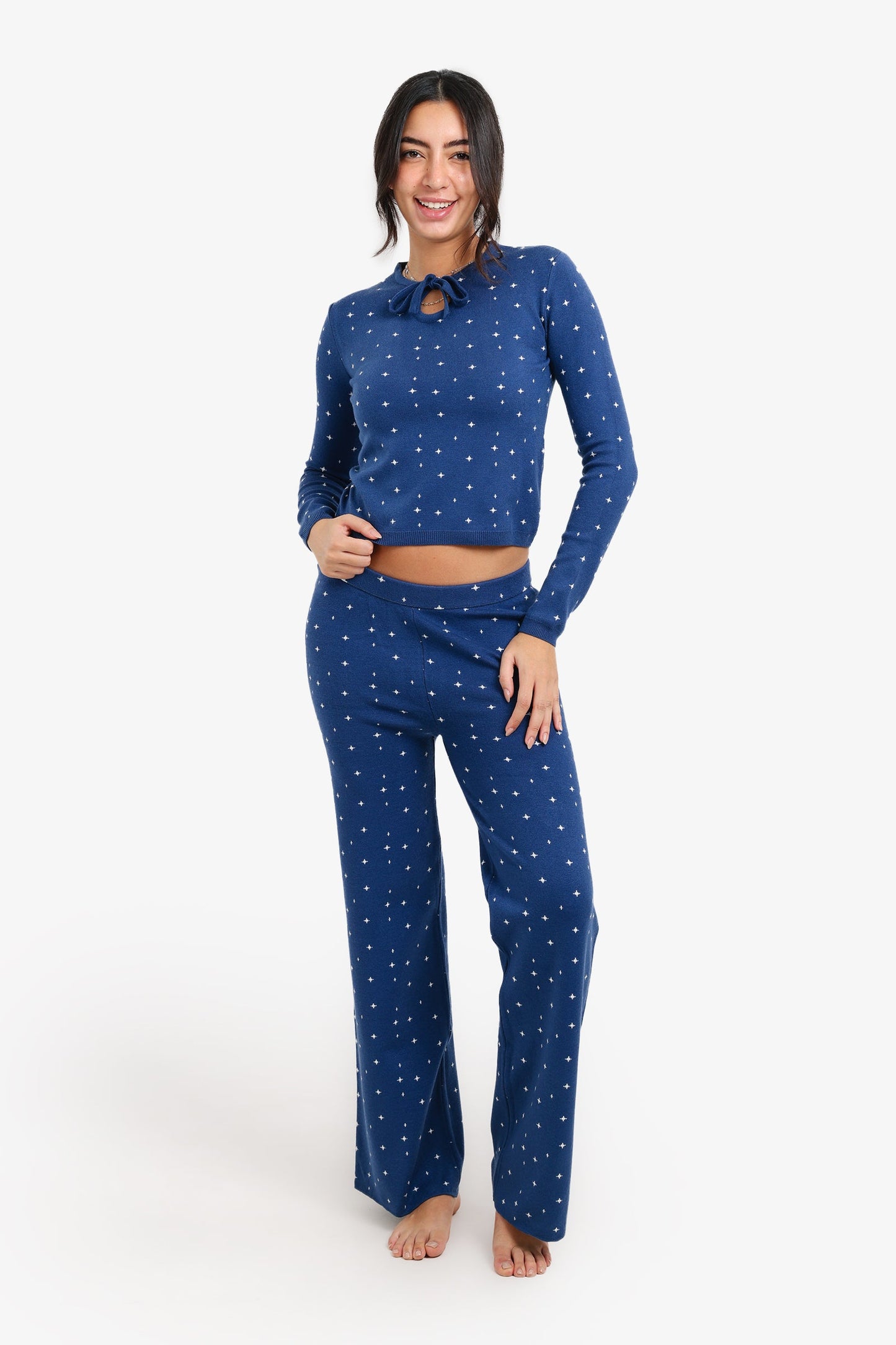 Pyjama Set with Keyhole Cutout