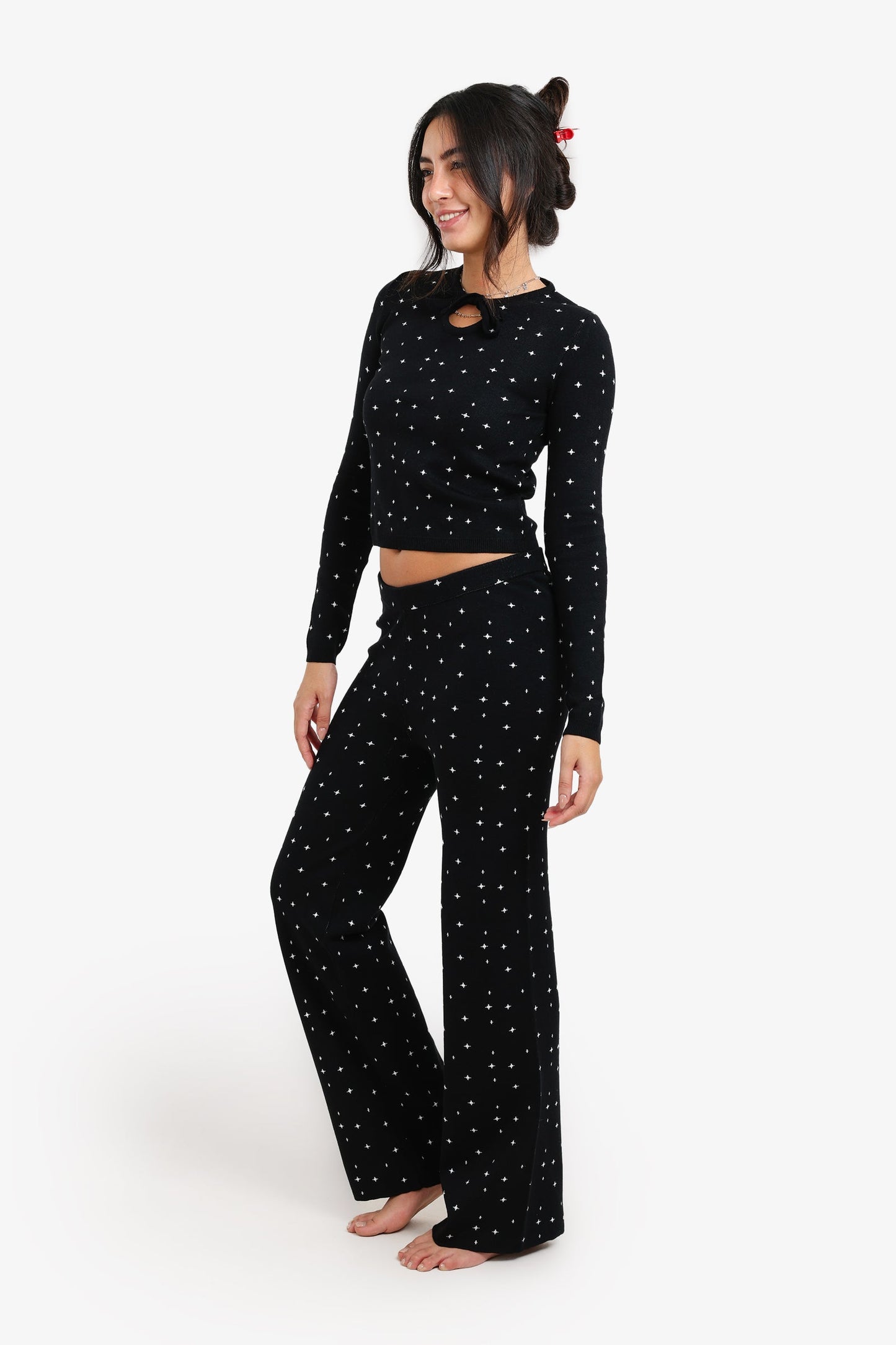 Pyjama Set with Keyhole Cutout