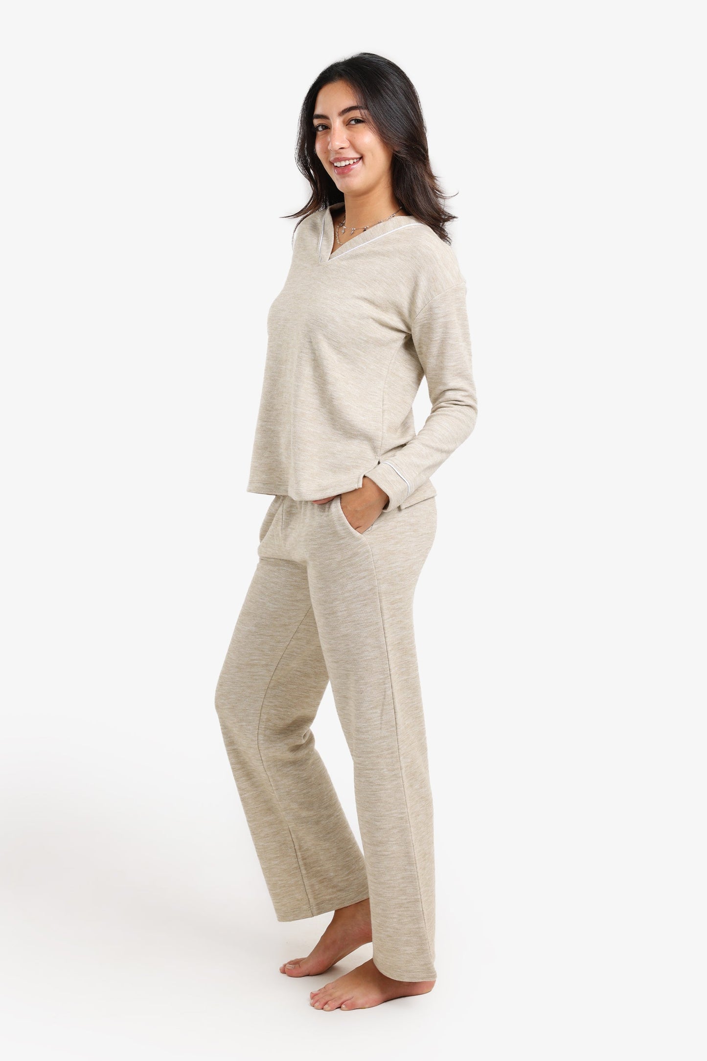 Self Pattern Pyjama Set