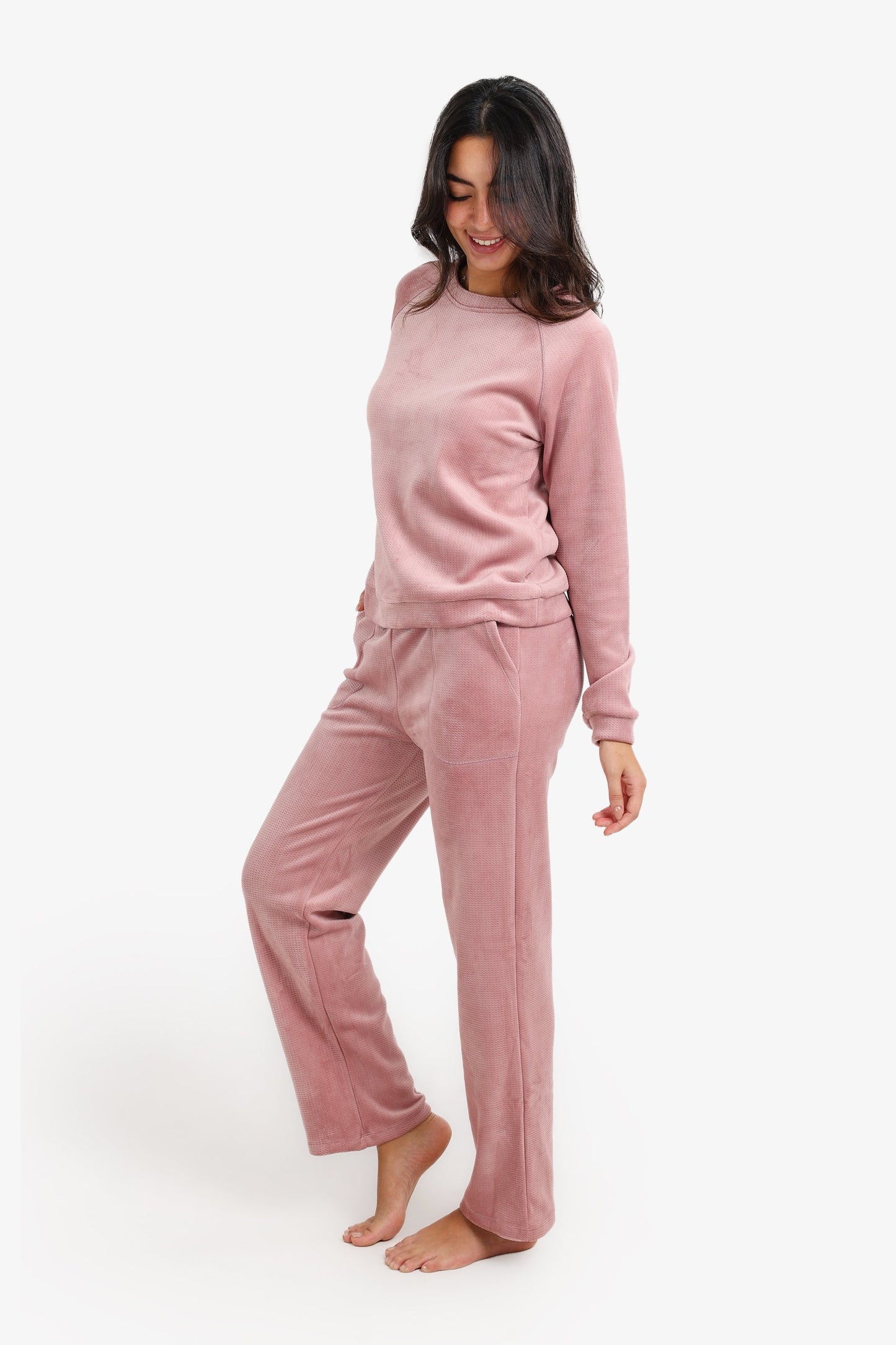 Textured Pattern Pyjama Set