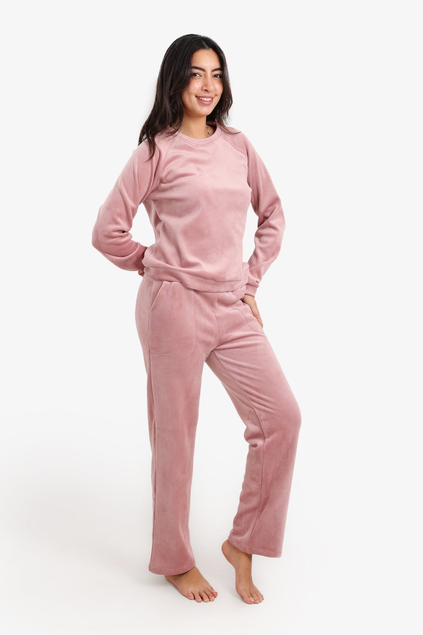 Textured Pattern Pyjama Set
