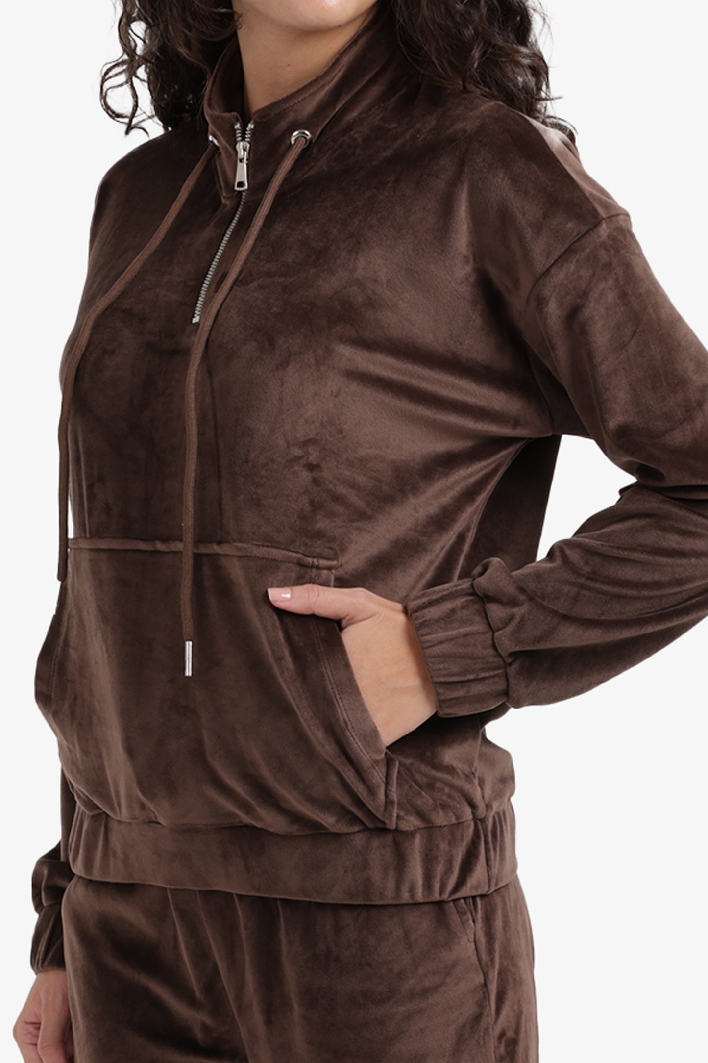 Velvet High Neck Pyjama Set