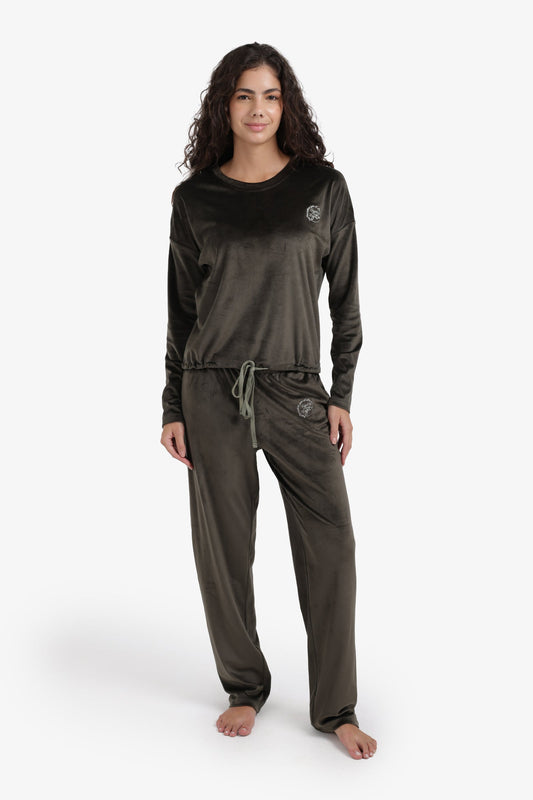 Embroidered Logo Pyjama Set