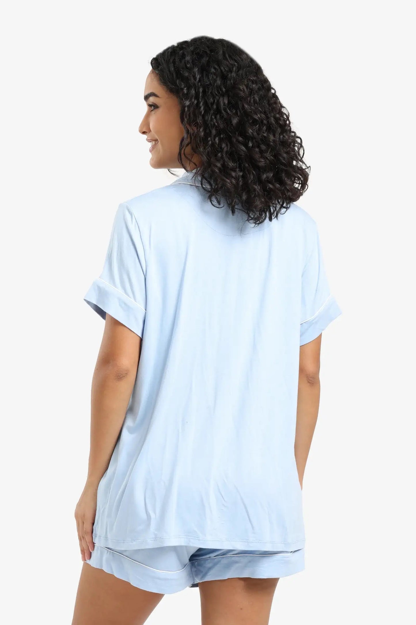 Color Piping Poplin Pyjama Set