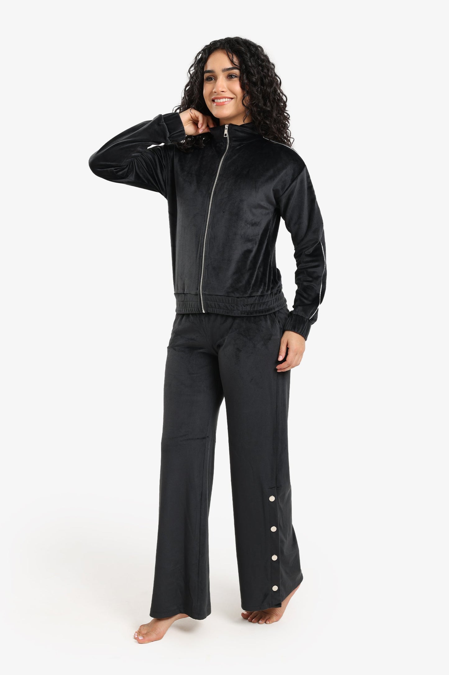 Velvet Straight-Cut Pyjama Set