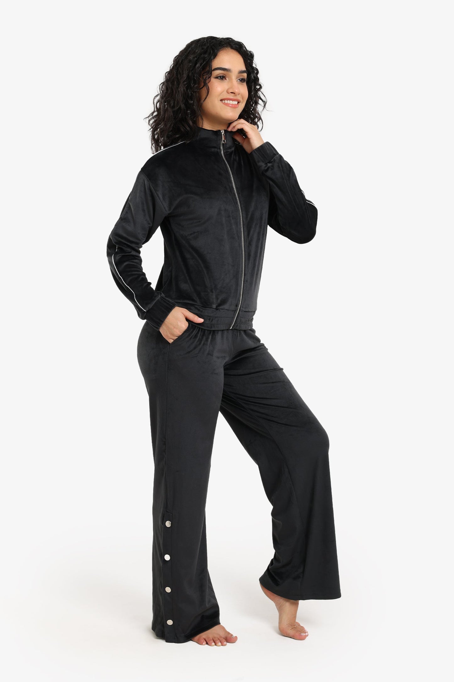 Velvet Straight-Cut Pyjama Set