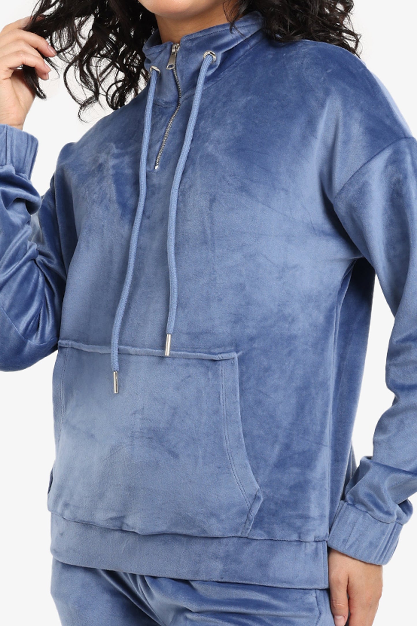 Velvet High Neck Pyjama Set