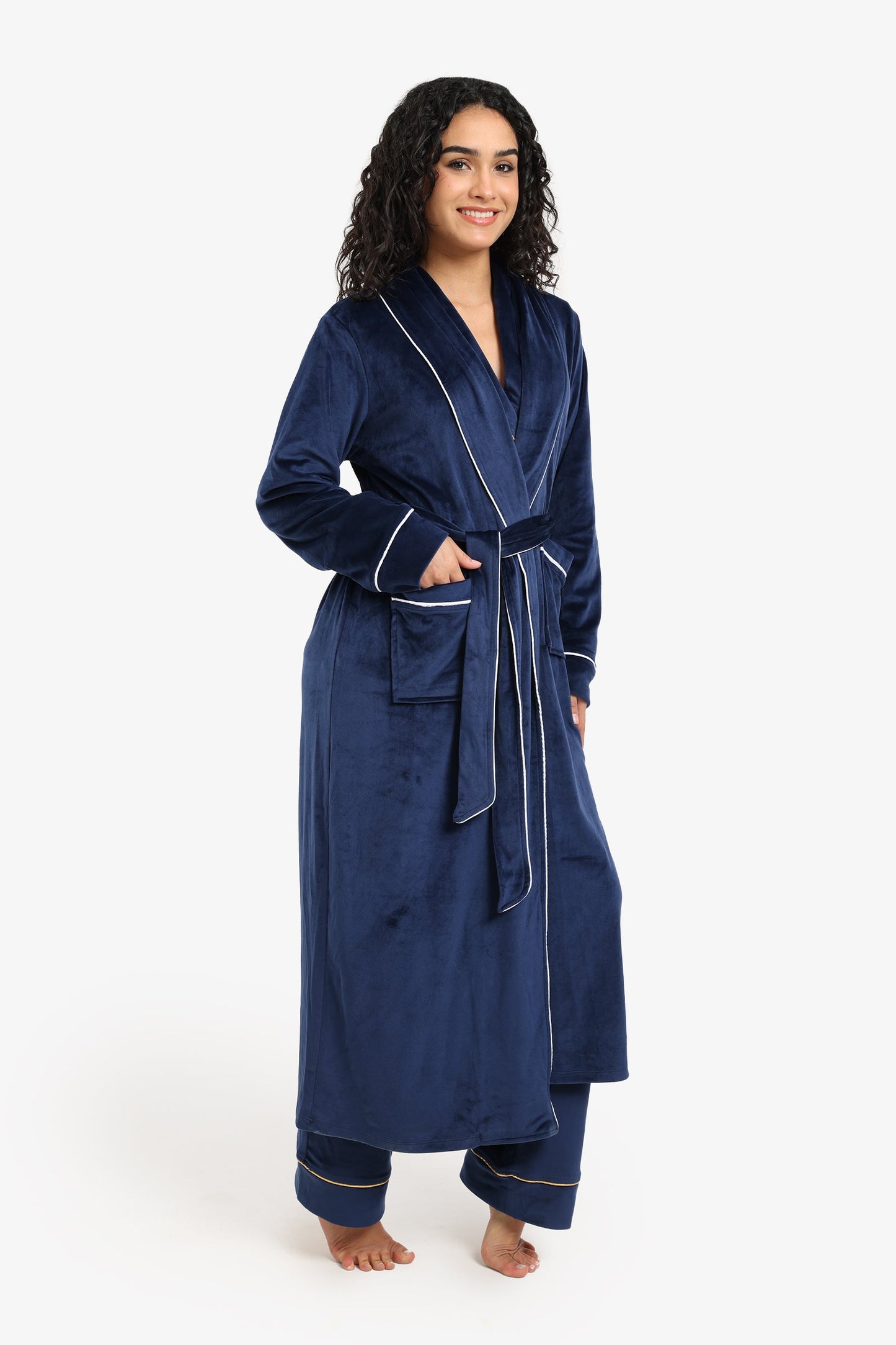 Velvet Relaxed Midi Robe