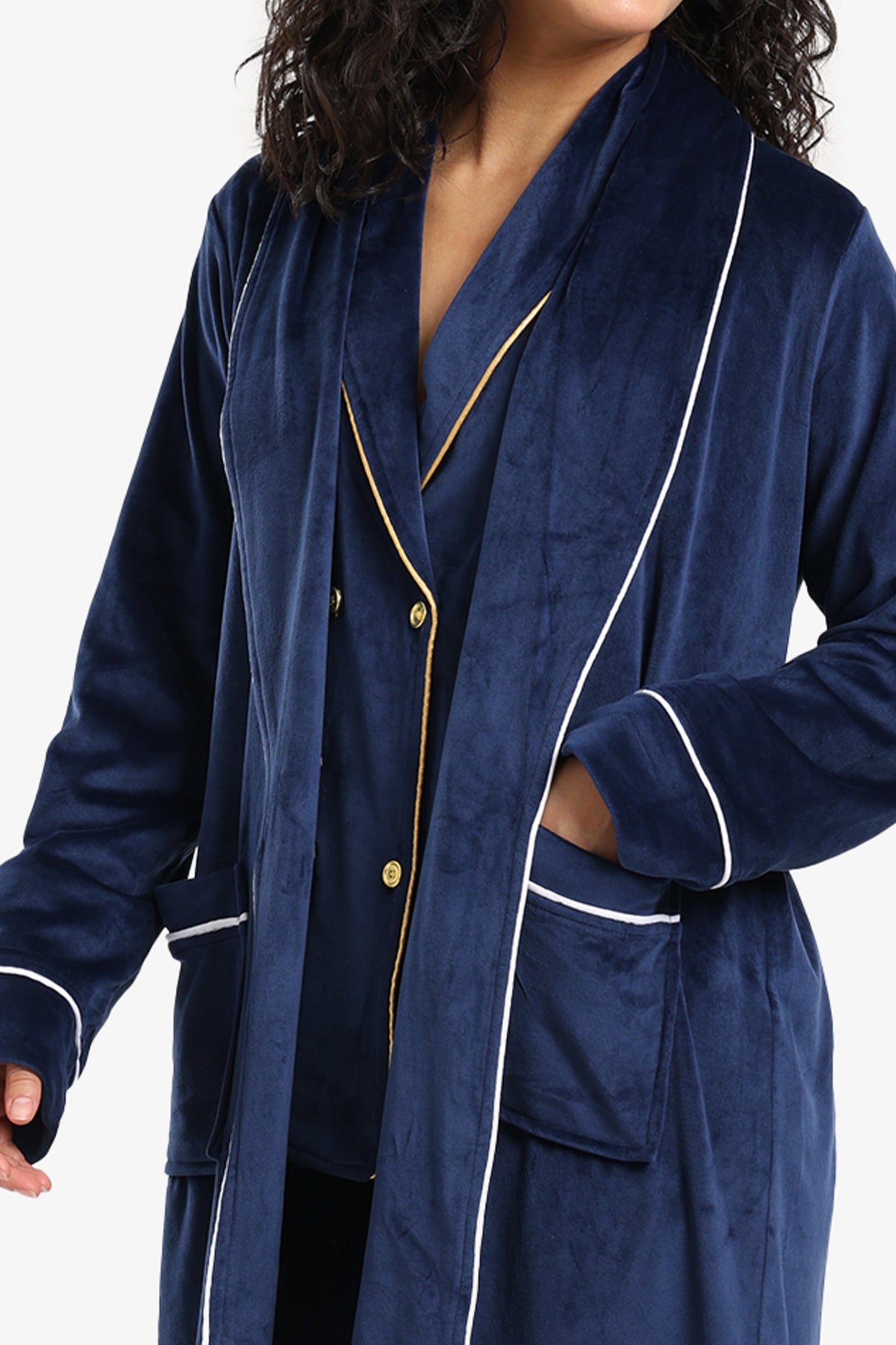 Velvet Relaxed Midi Robe