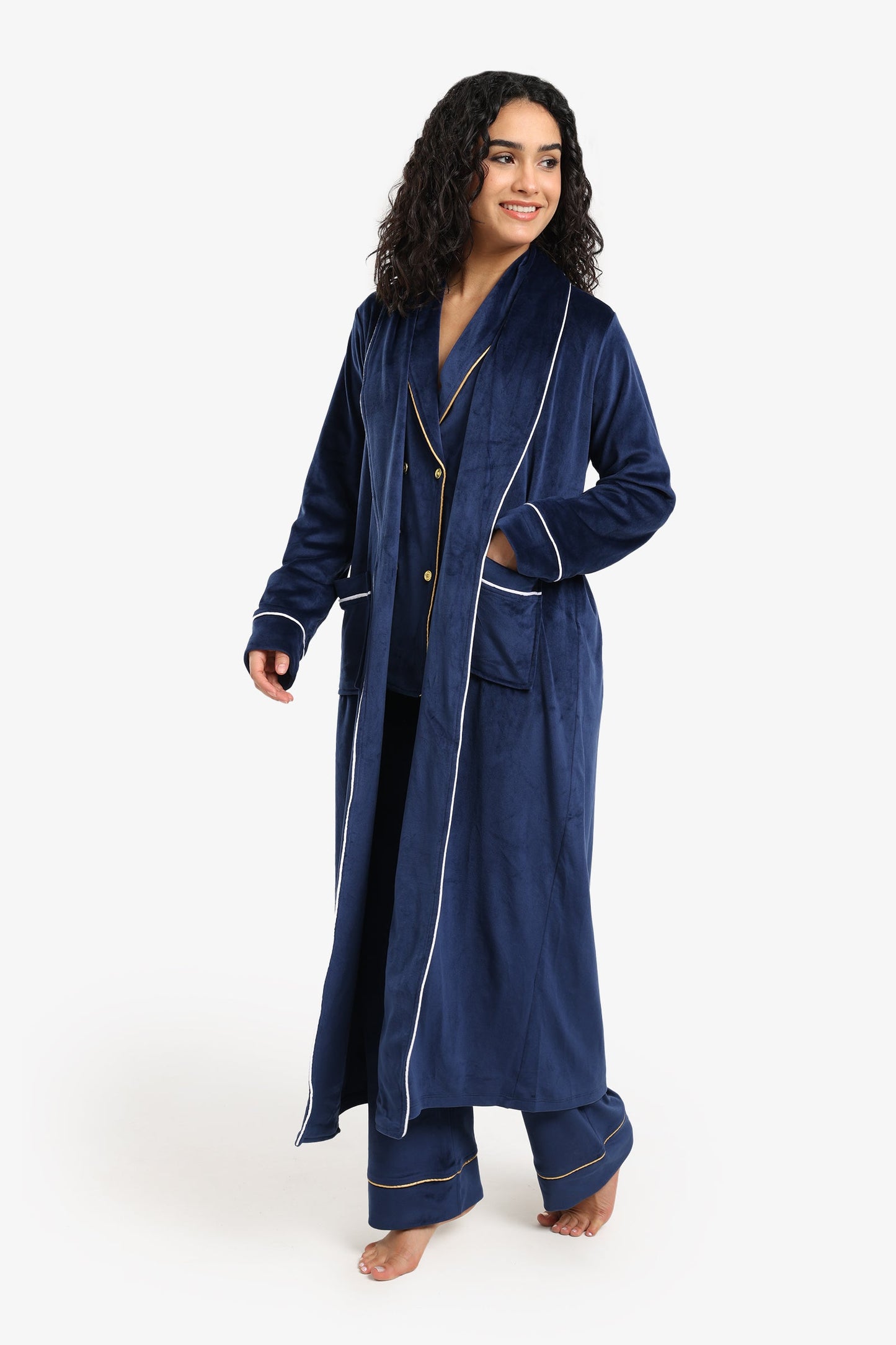 Velvet Relaxed Midi Robe