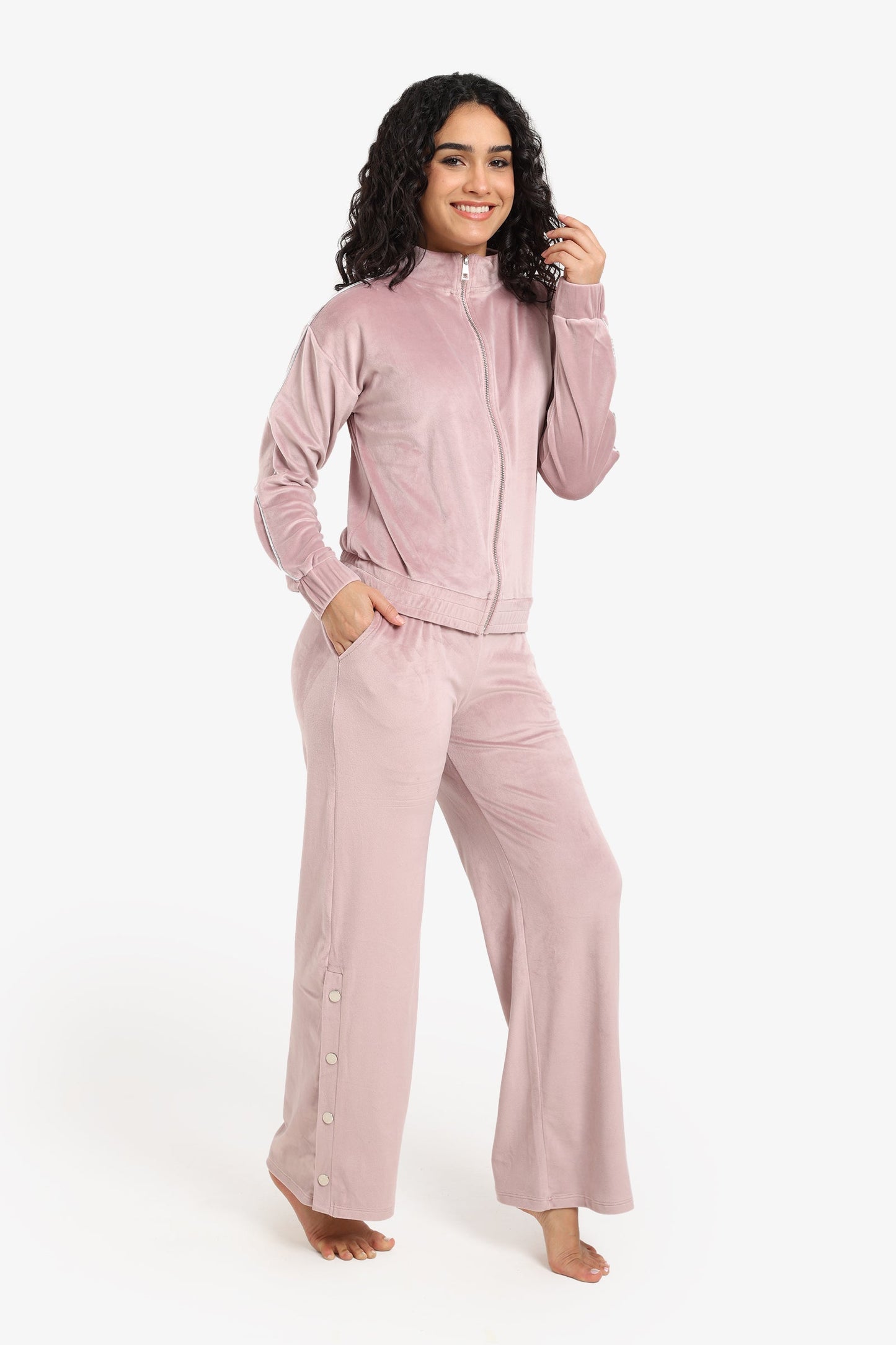 Velvet Straight-Cut Pyjama Set