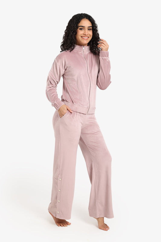 Velvet Straight-Cut Pyjama Set