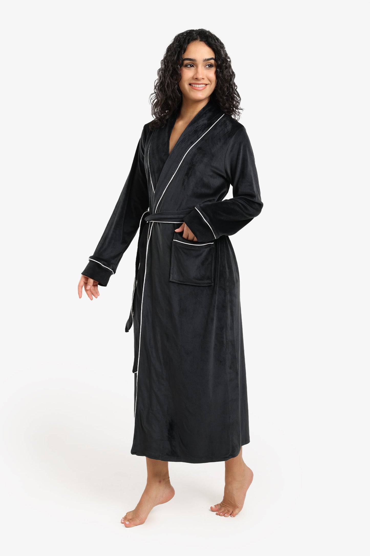 Velvet Relaxed Midi Robe