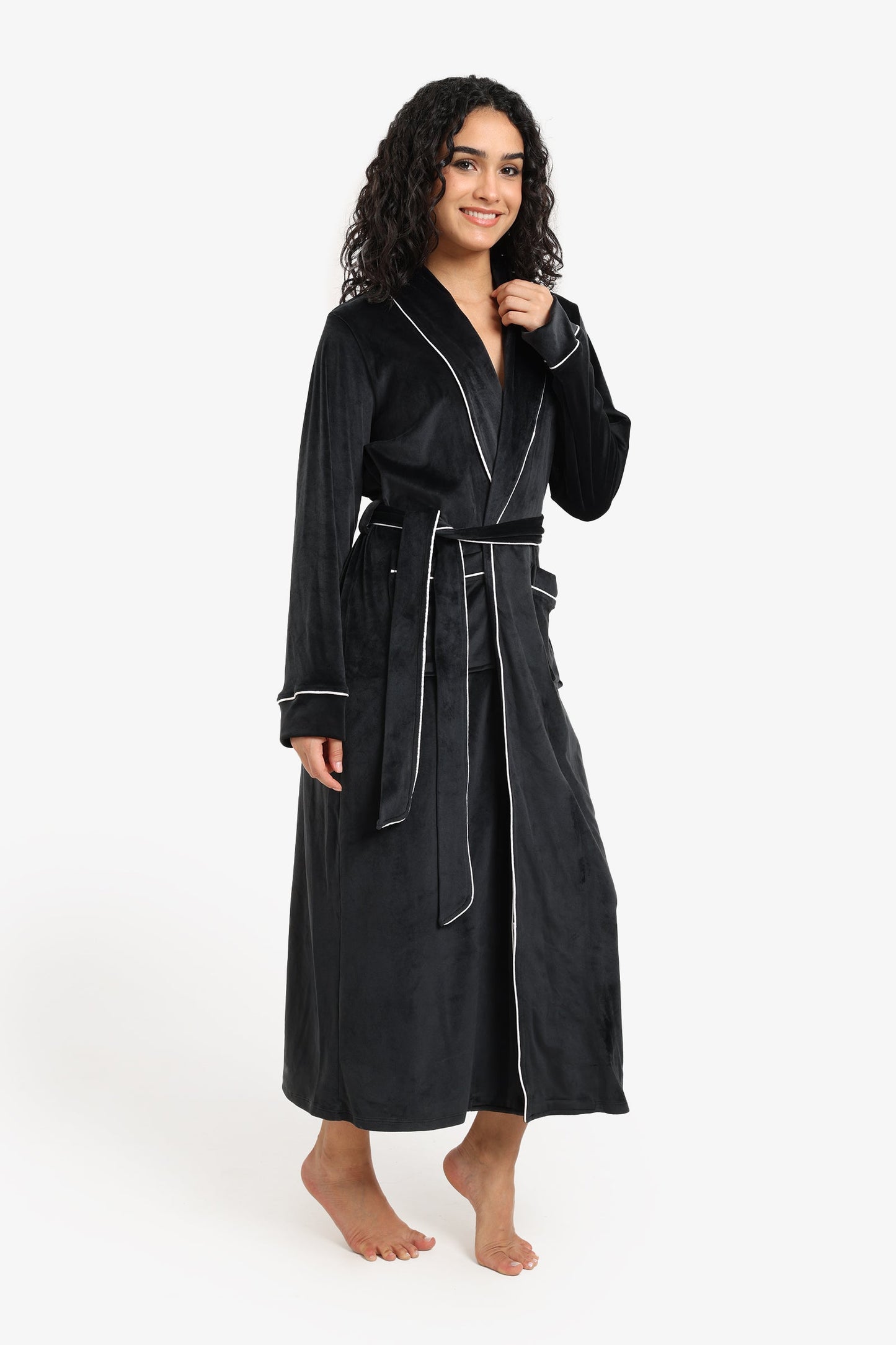 Velvet Relaxed Midi Robe