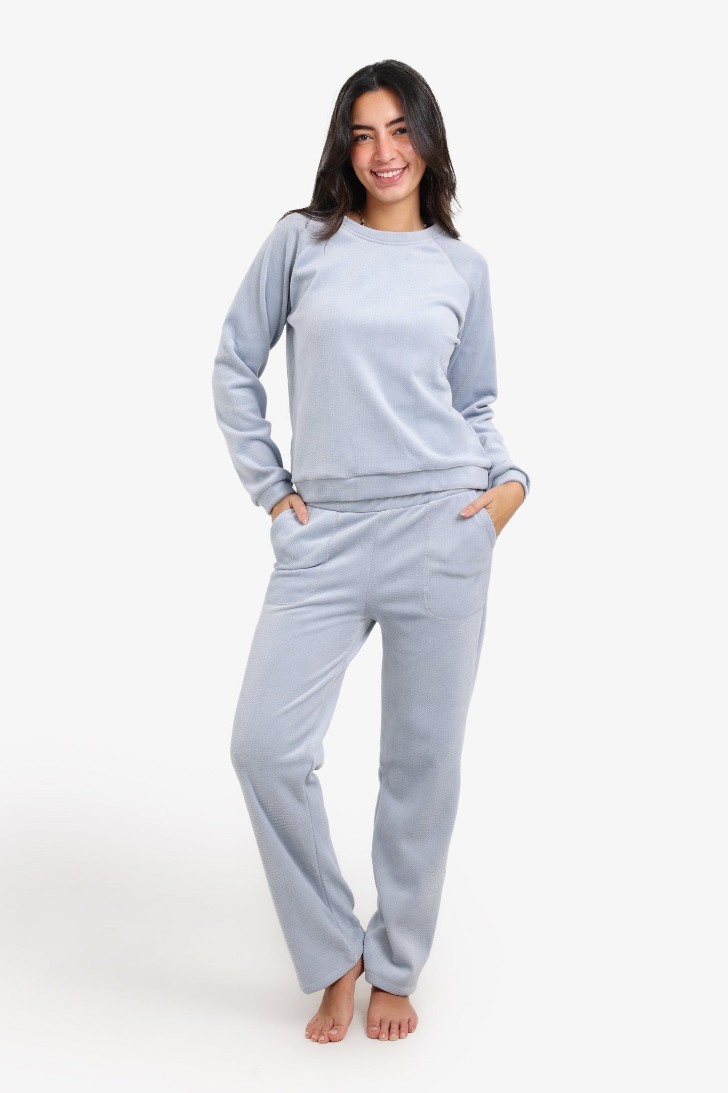 Textured Pattern Pyjama Set