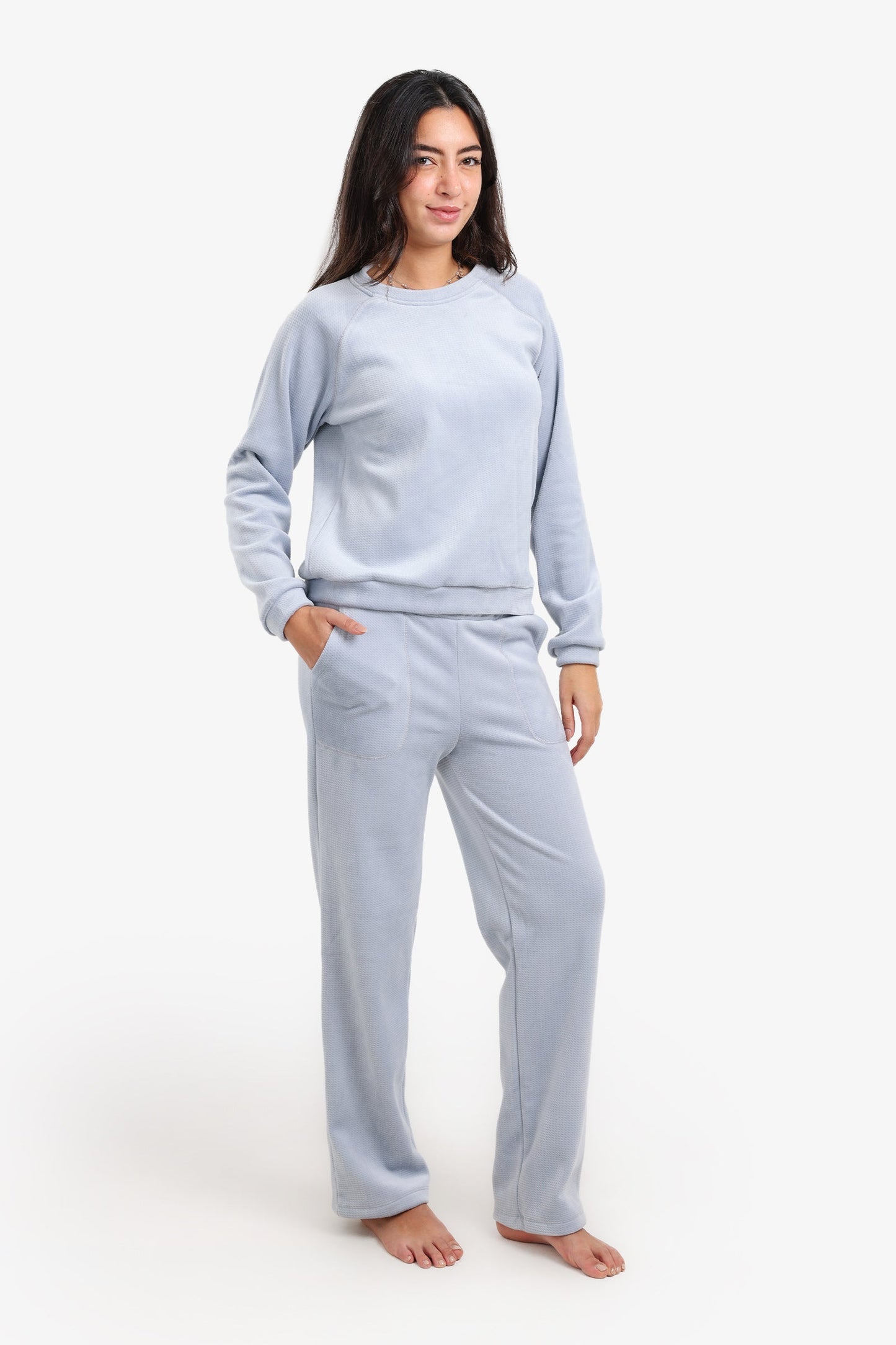 Textured Pattern Pyjama Set