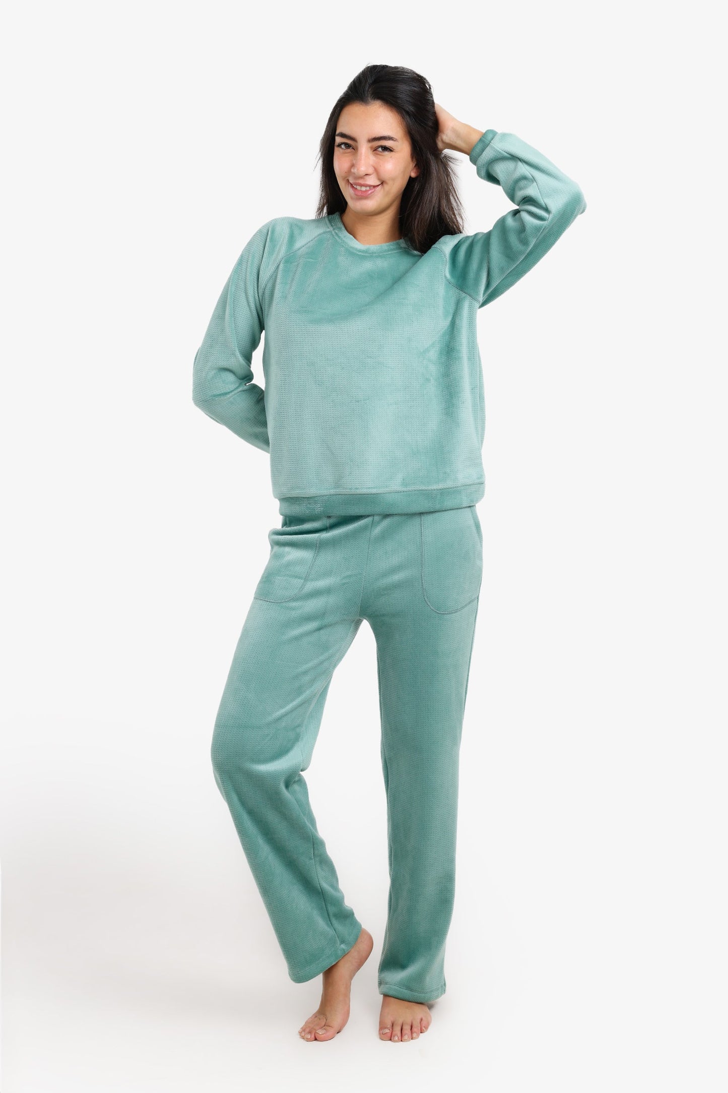 Textured Pattern Pyjama Set