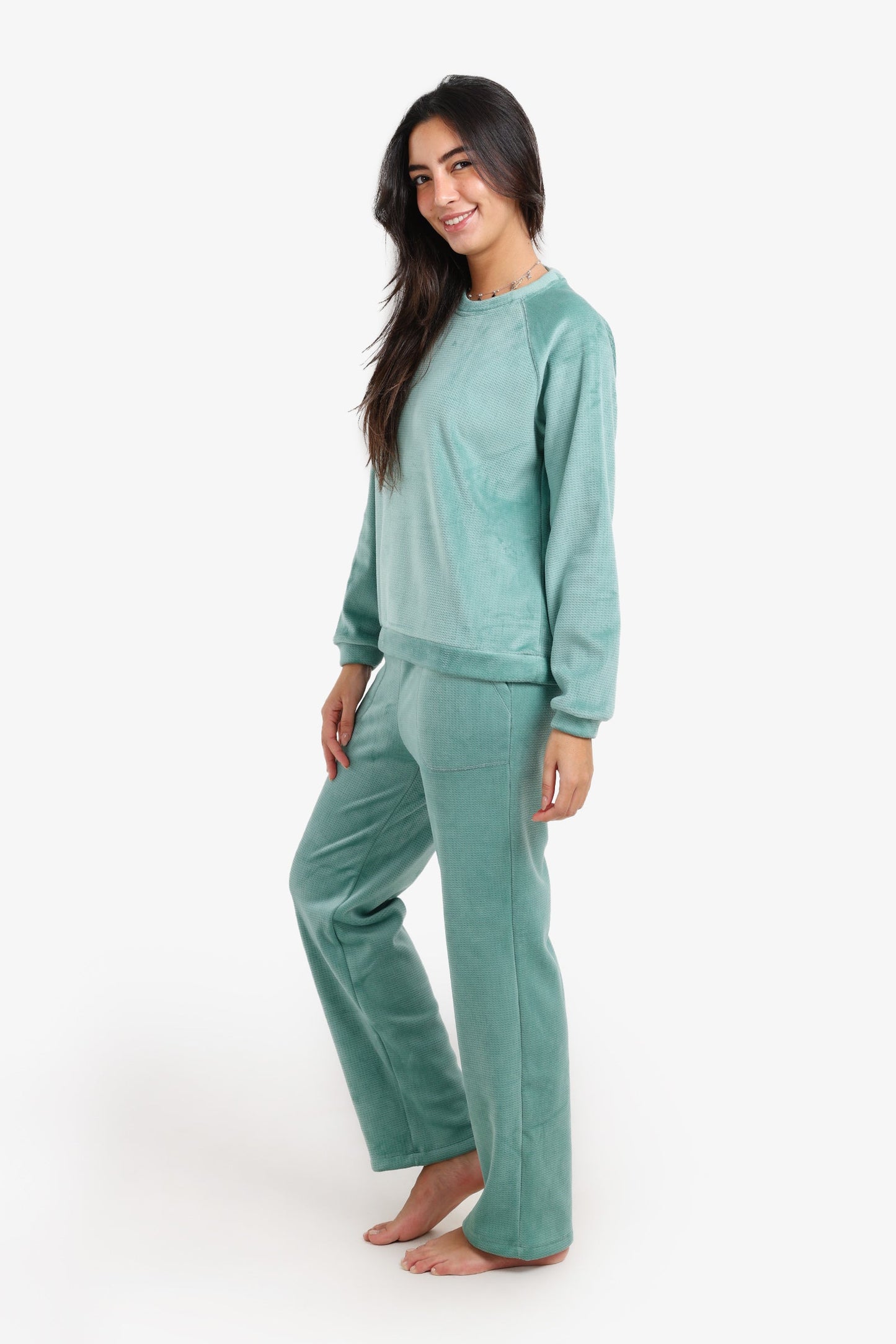 Textured Pattern Pyjama Set