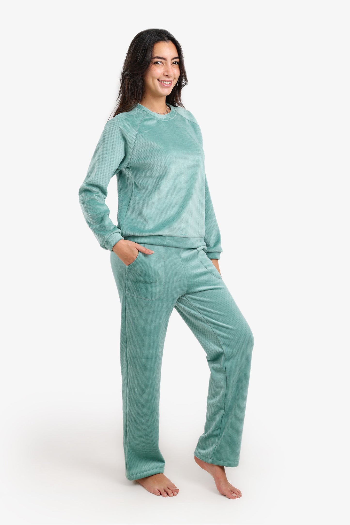 Textured Pattern Pyjama Set
