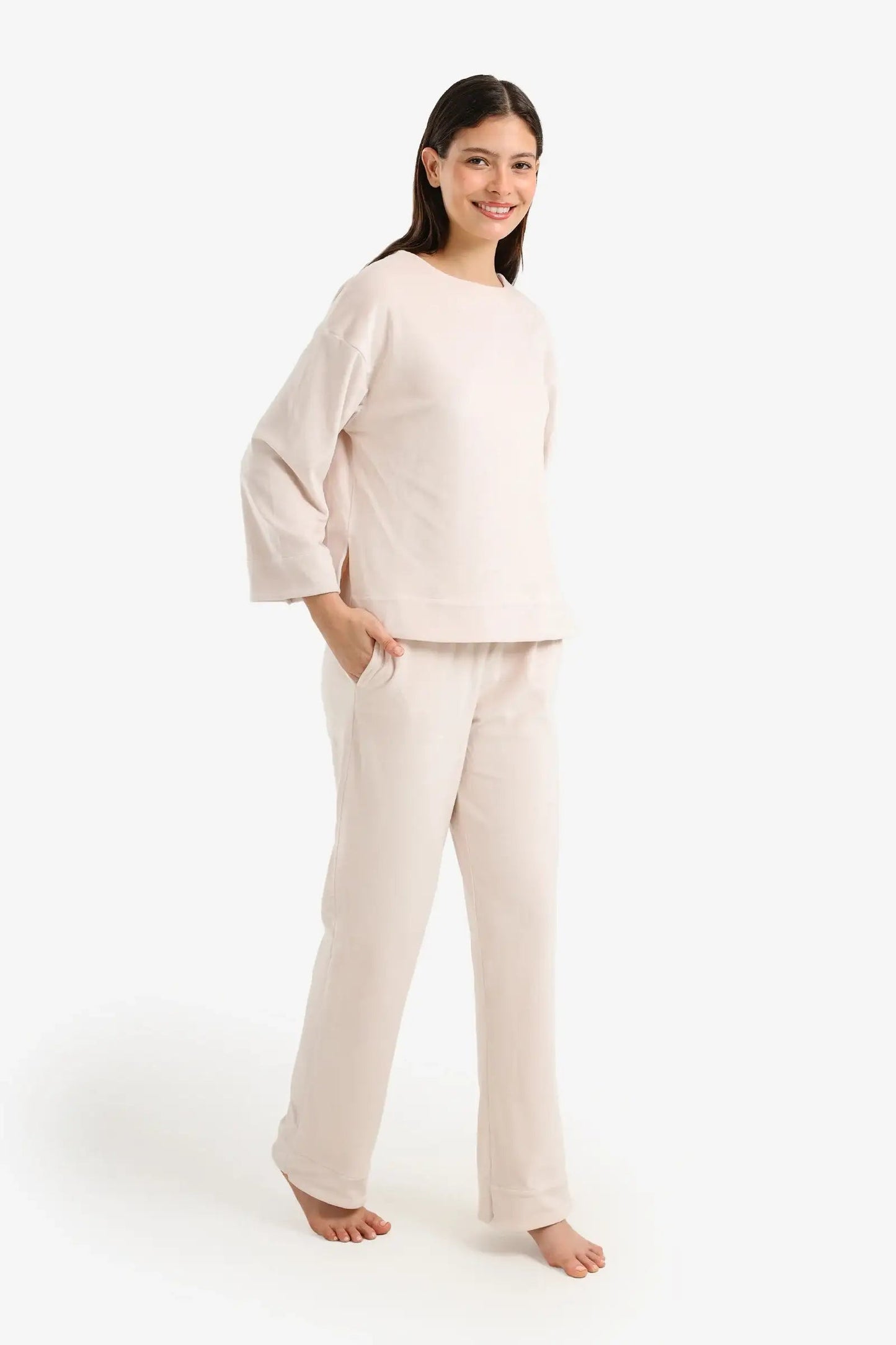 Velvet Long-Sleeve Pyjama Set