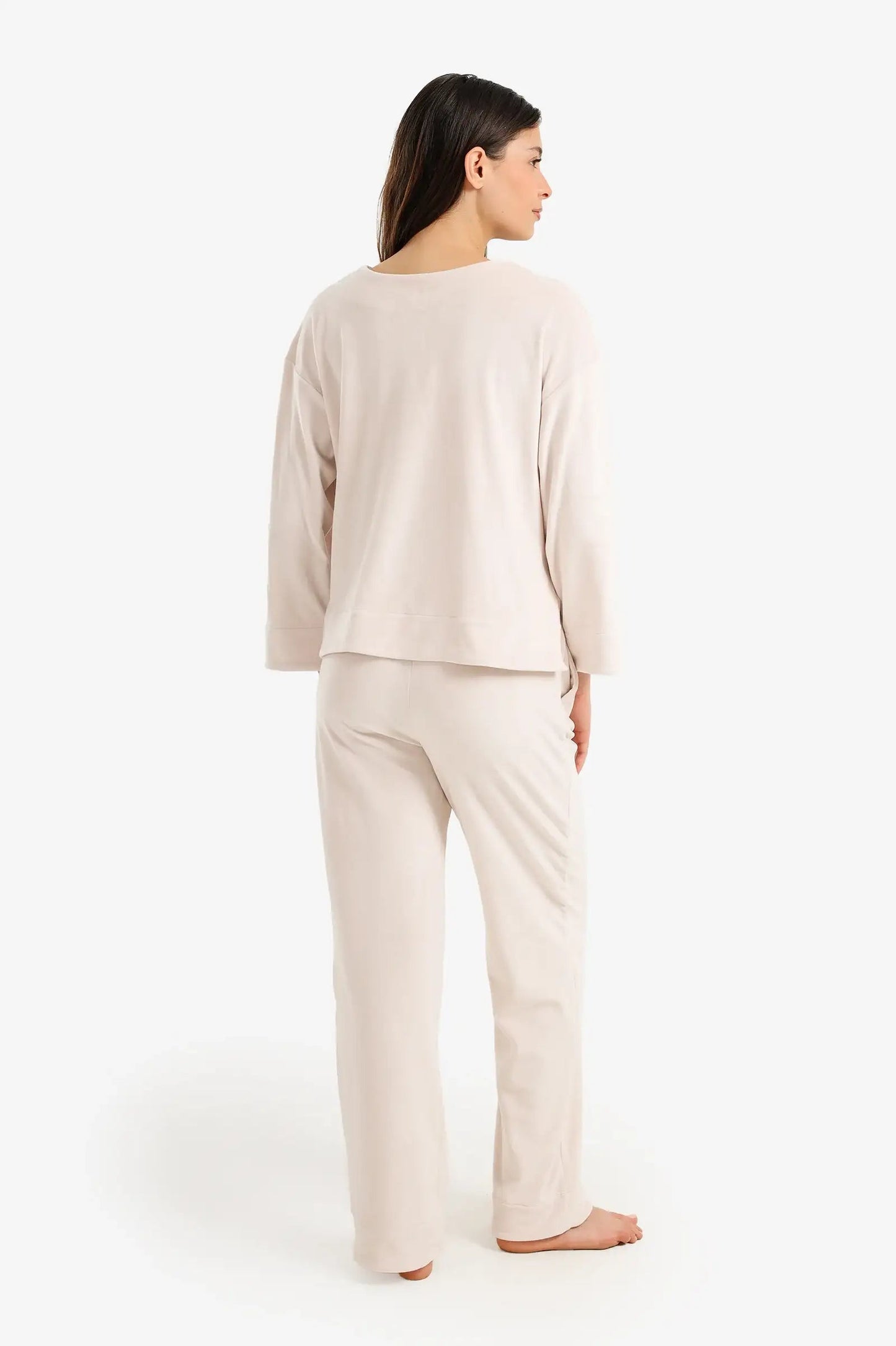 Velvet Long-Sleeve Pyjama Set