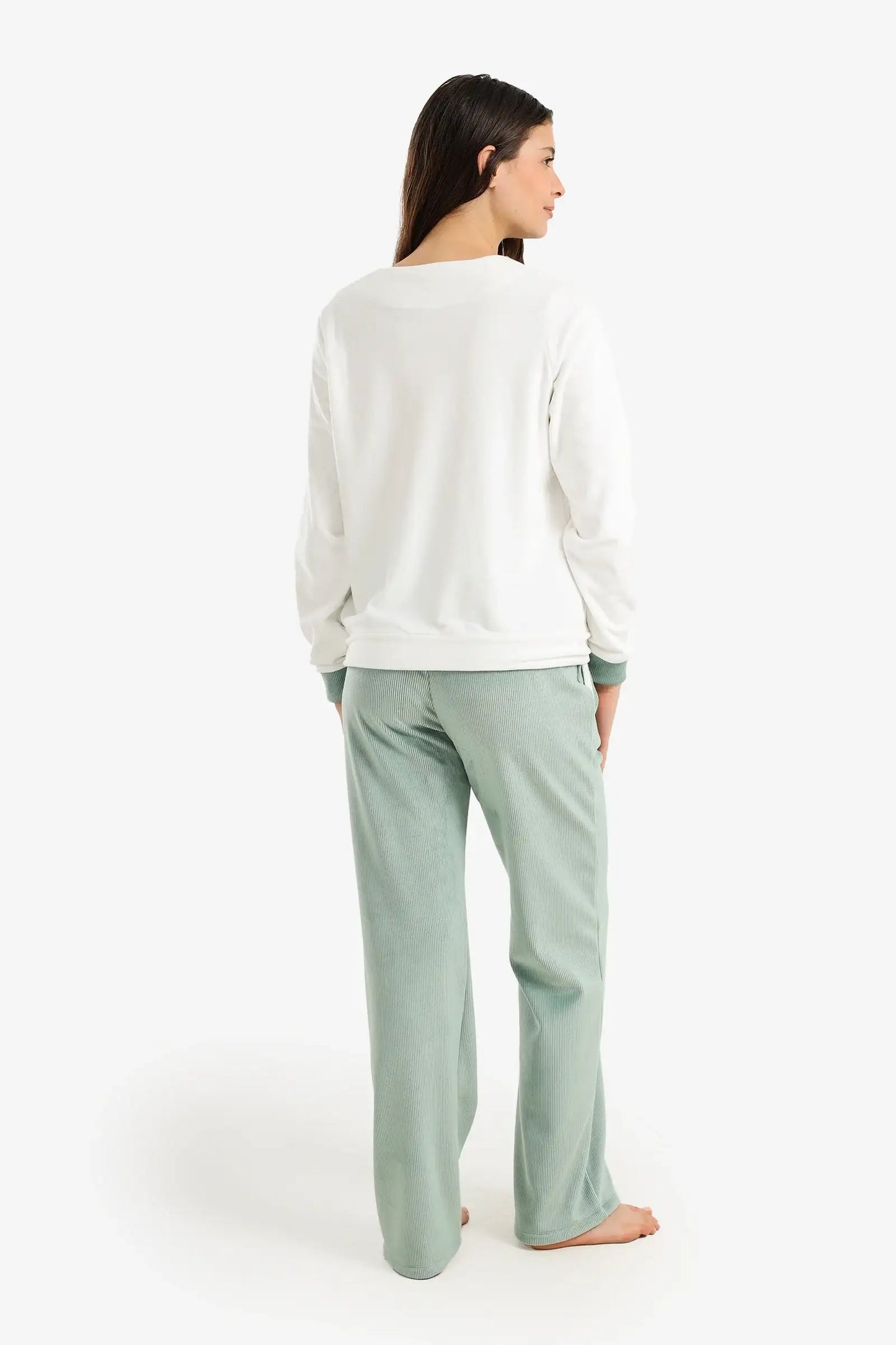 Velvet V-Neck Pyjama Set