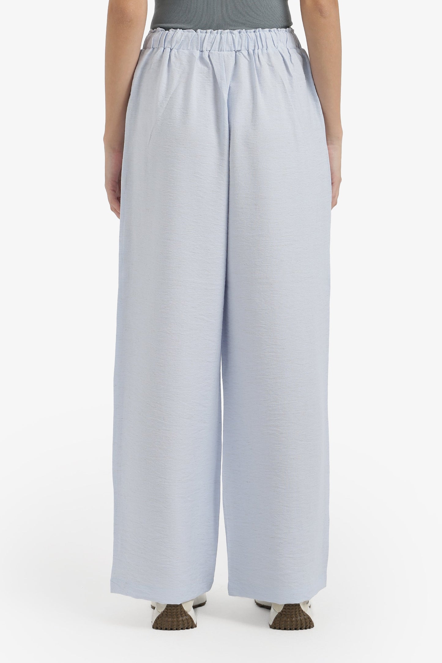 Wide-Leg Drawstring Pants
