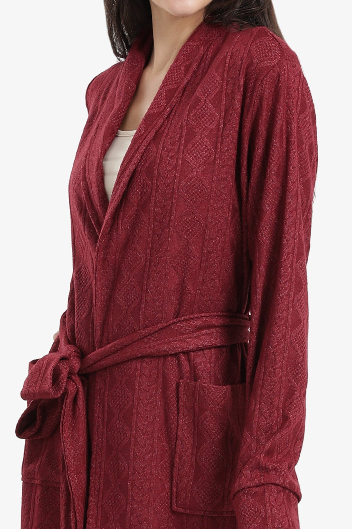 Self-Pattern Relaxed Robe