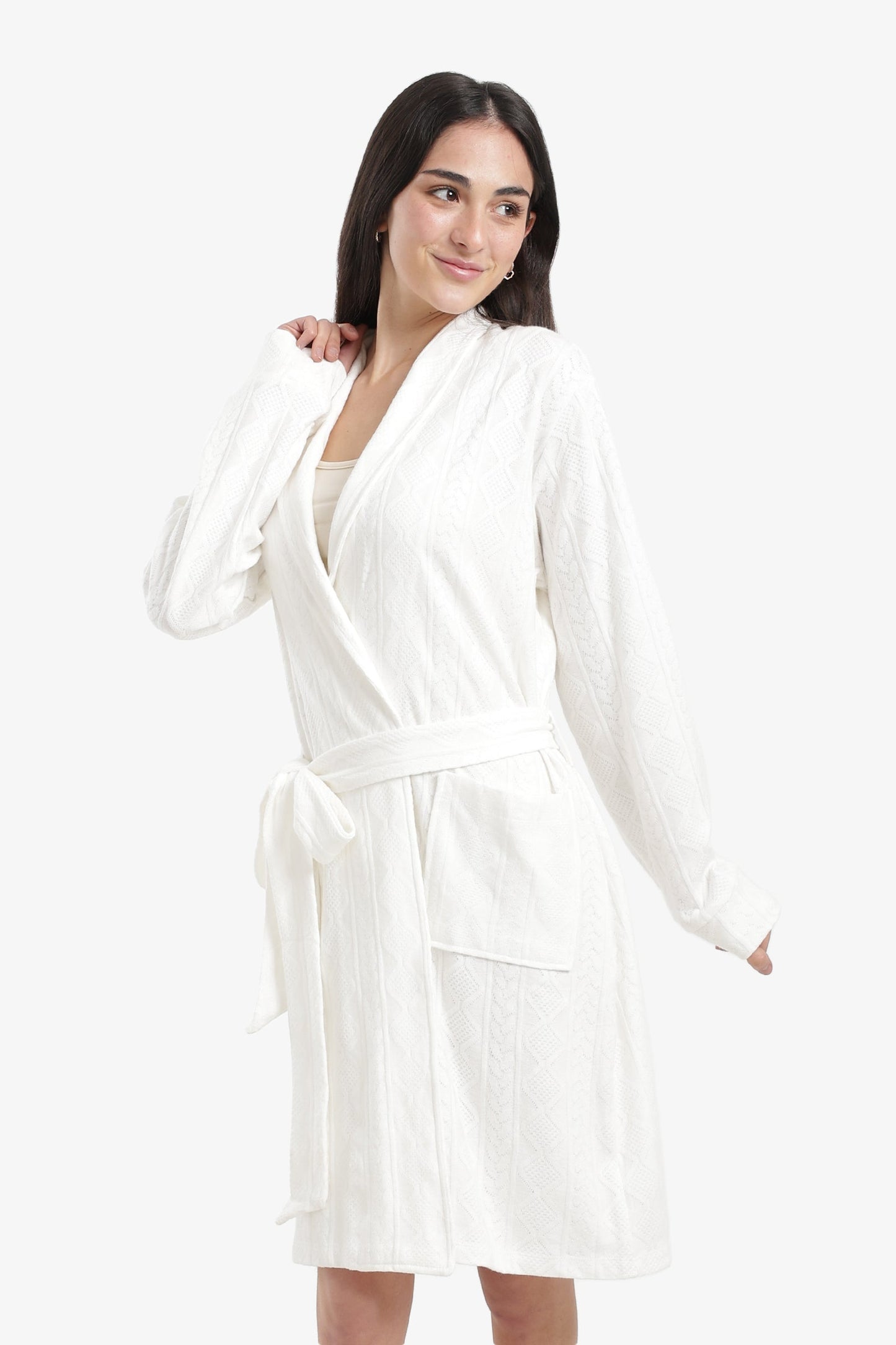 Self-Pattern Relaxed Robe